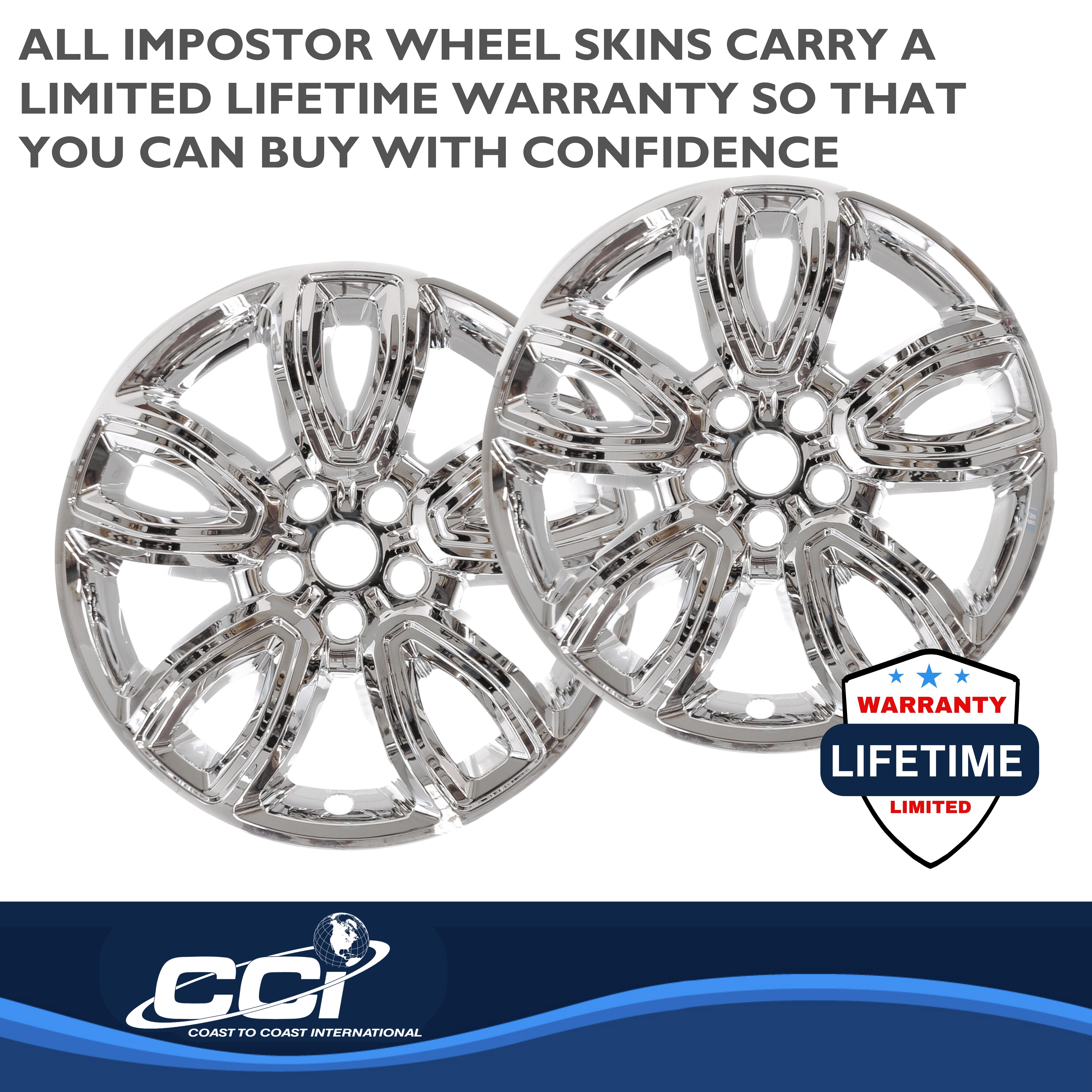 Coast To Coast IMP468X - Wheel Skins, Silver, Chrome Plated
