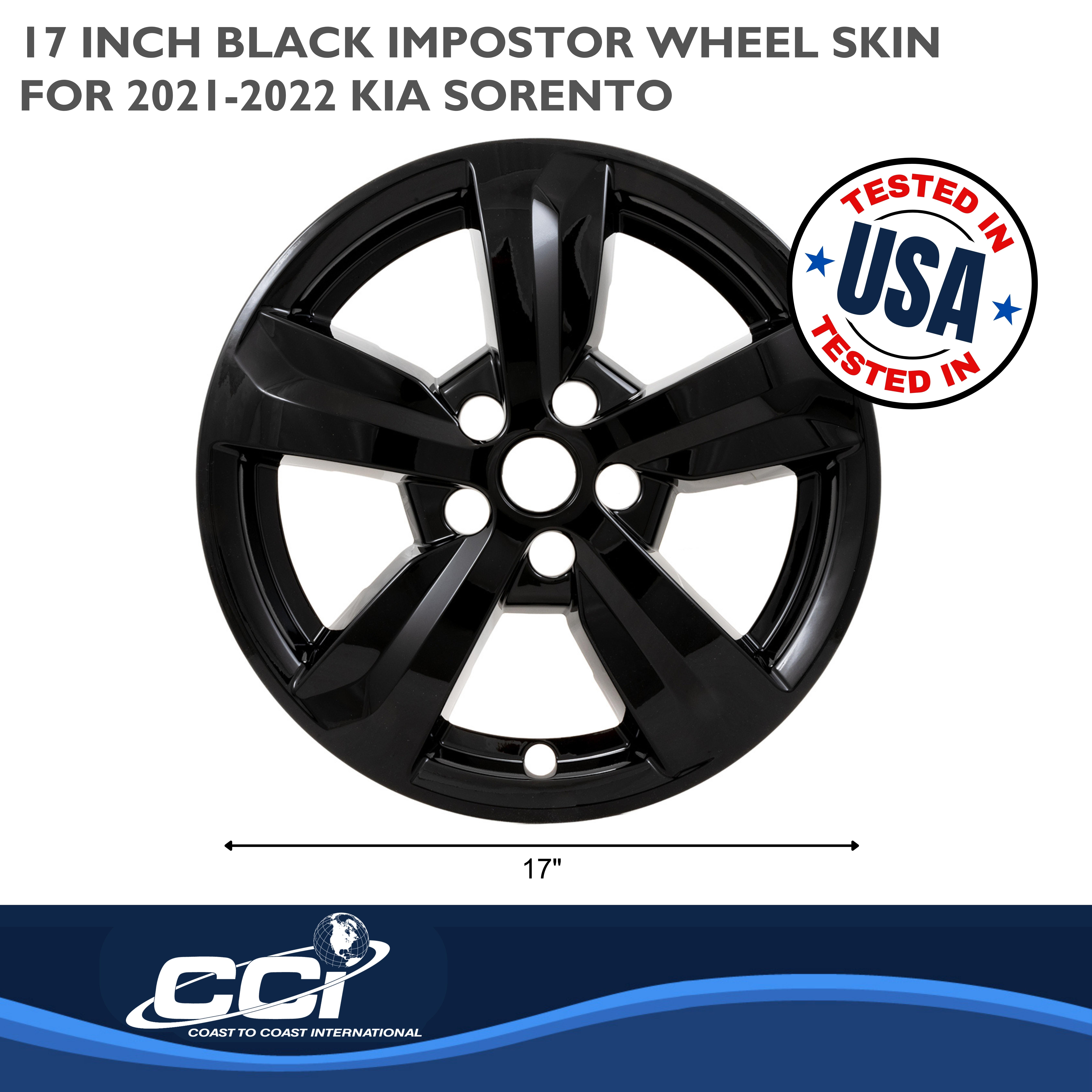 Coast To Coast IMP475BLK - Wheel Skins, Black, ABS Plastic