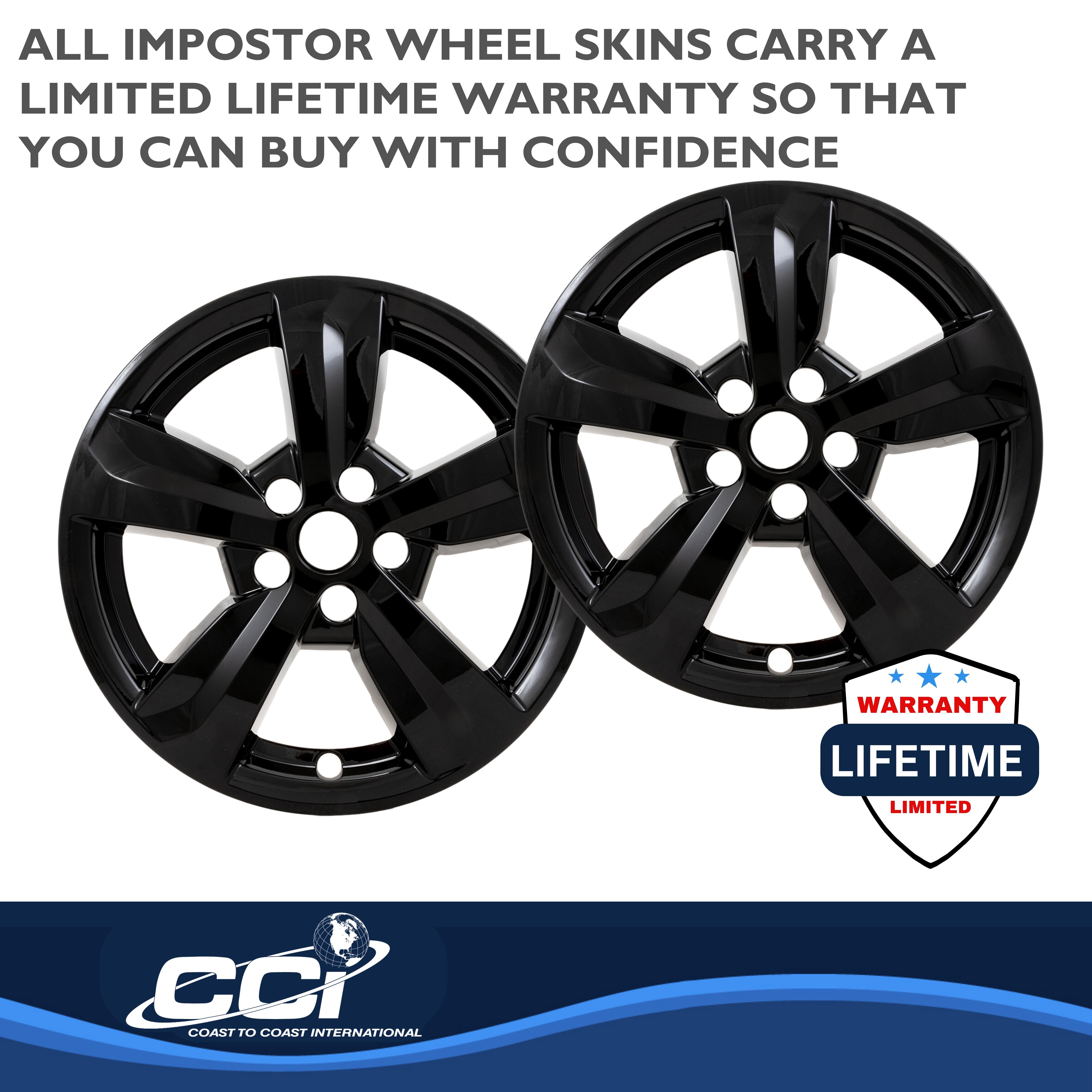 Coast To Coast IMP475BLK - Wheel Skins, Black, ABS Plastic