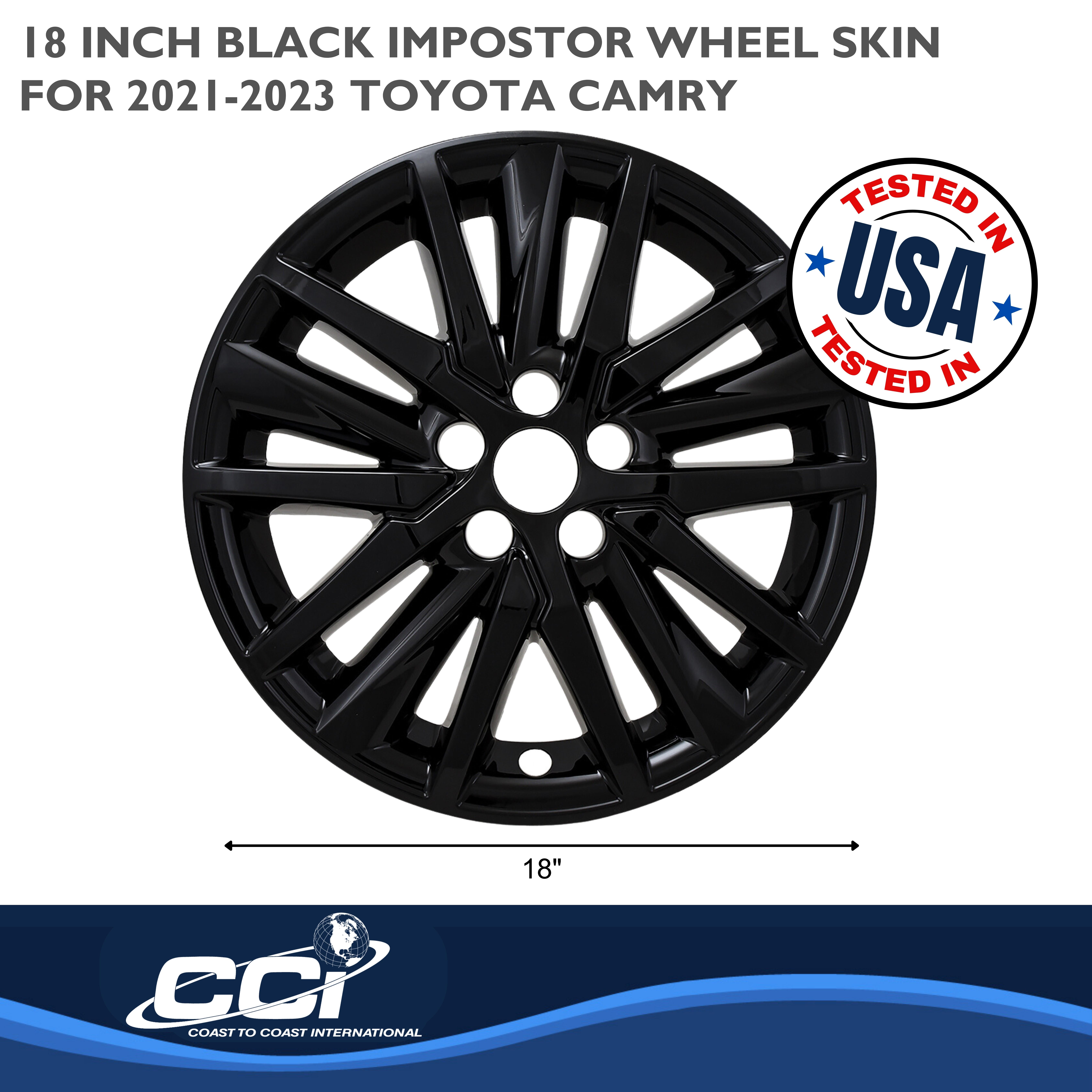 Coast To Coast IMP480BLK - Wheel Skins, Black, ABS Plastic