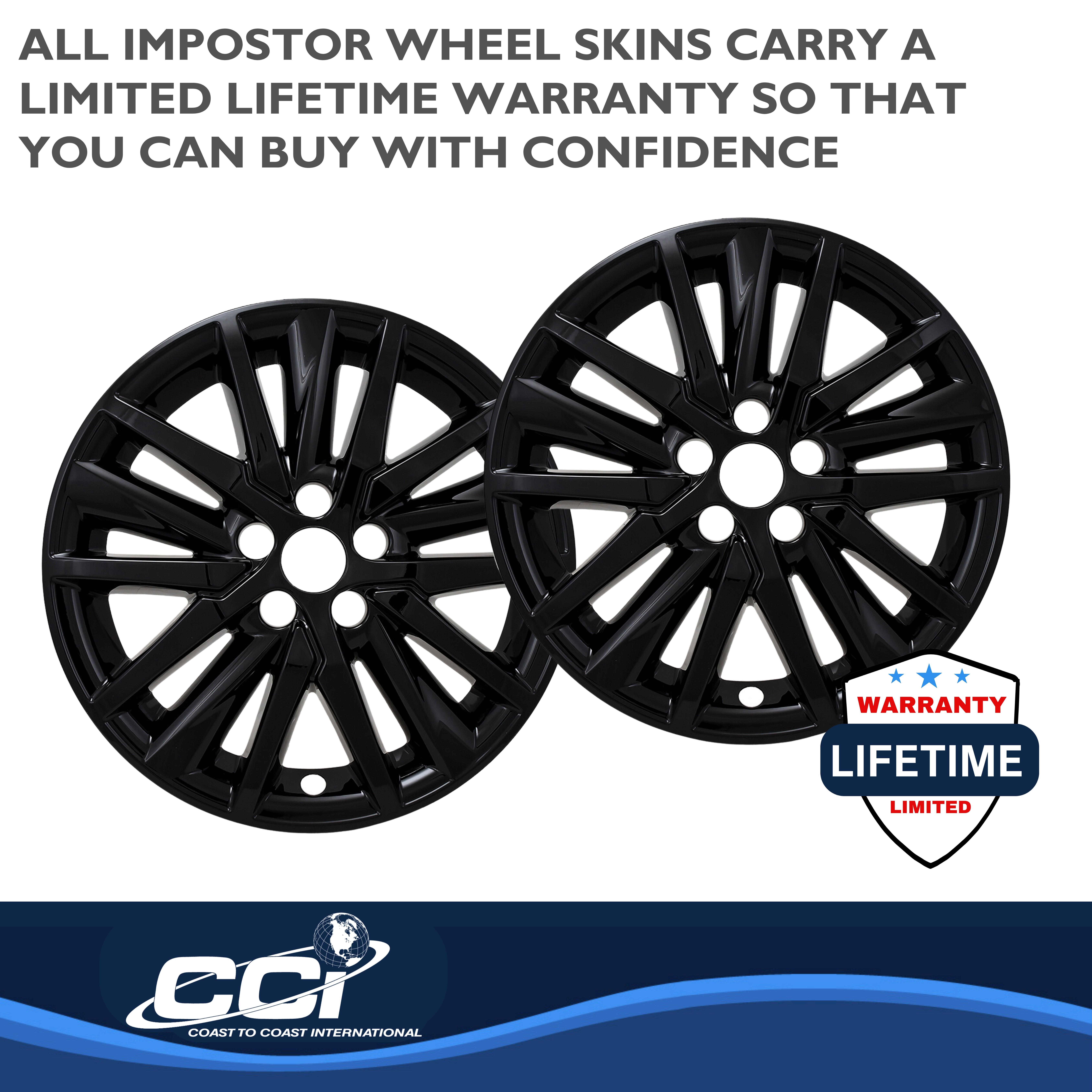 Coast To Coast IMP480BLK - Wheel Skins, Black, ABS Plastic