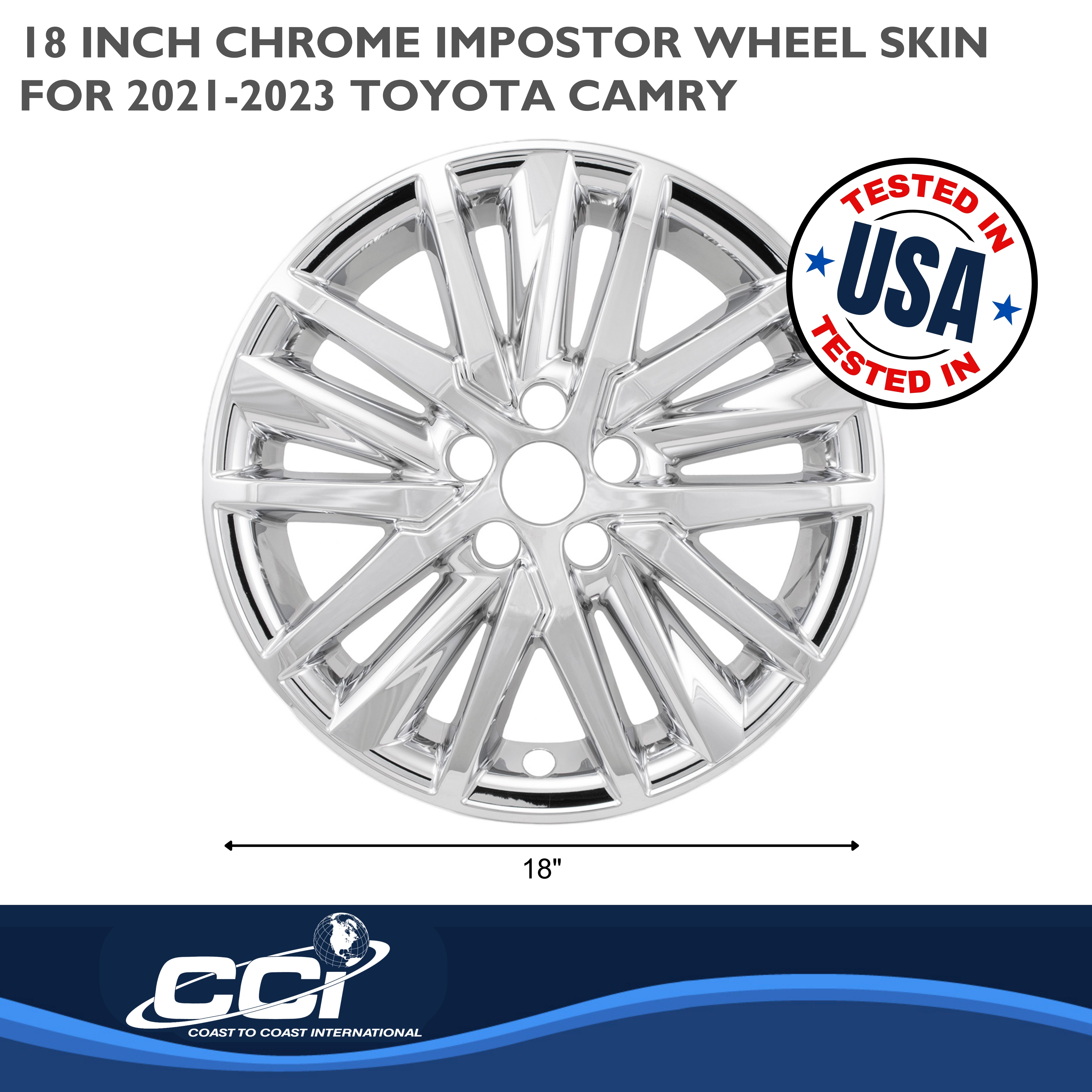 Coast To Coast IMP480X - Wheel Skins, Silver, ABS Plastic