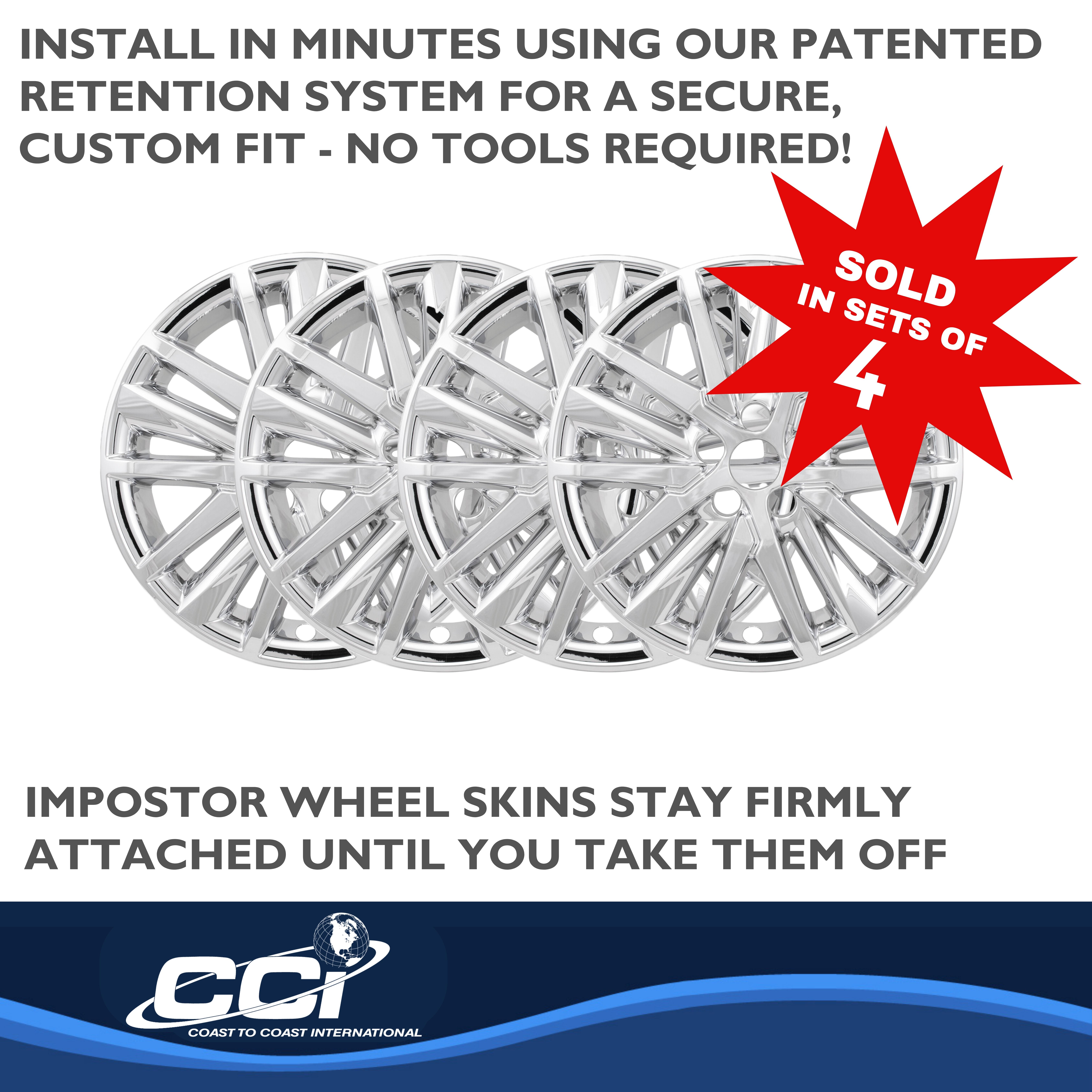 Coast To Coast IMP480X - Wheel Skins, Silver, ABS Plastic