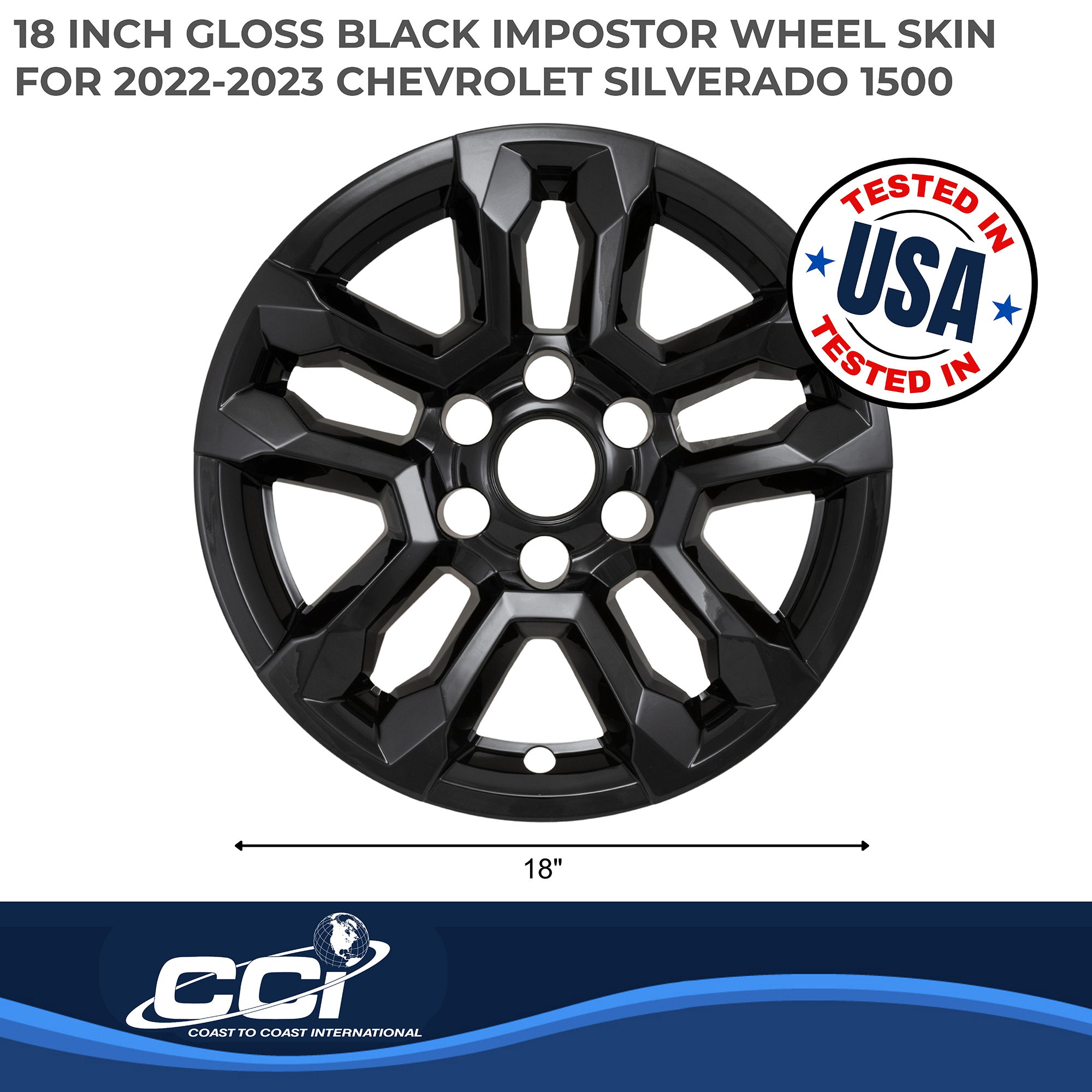Coast To Coast IMP502BLK - Wheel Skins, Black, ABS Plastic