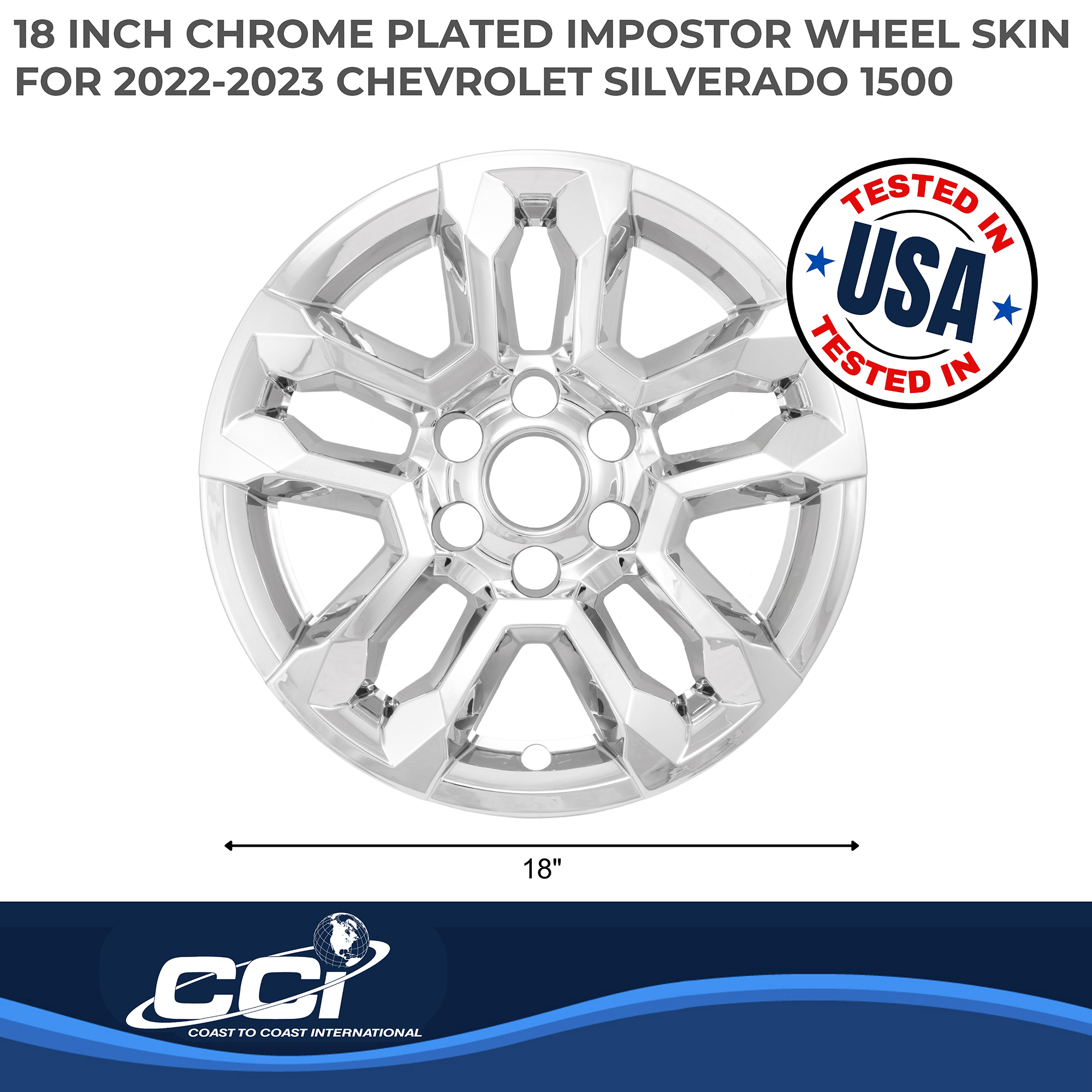 Coast To Coast IMP502X - Wheel Skins, Silver, ABS Plastic