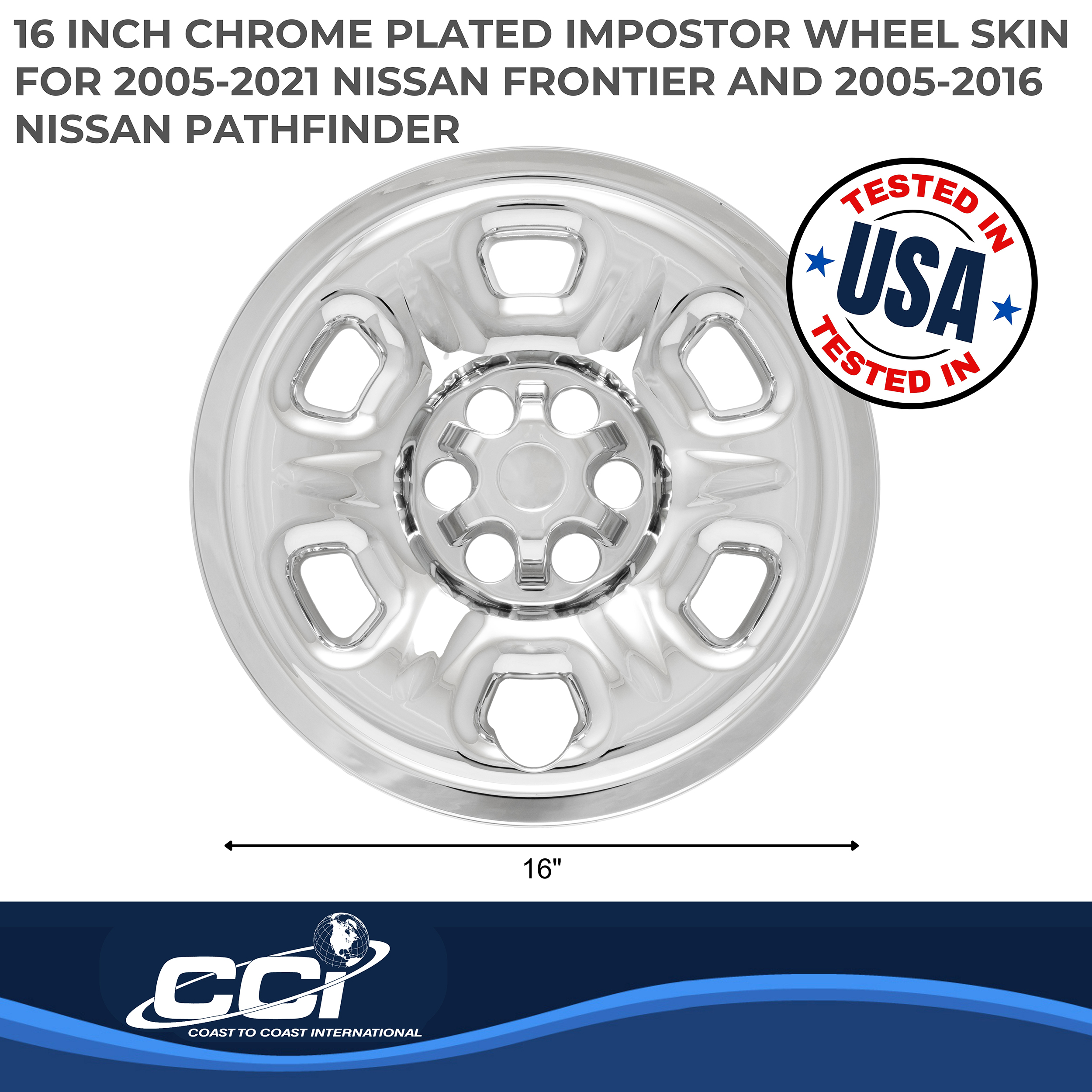 Coast To Coast IMP69XN - Wheel Skins, Silver, ABS Plastic
