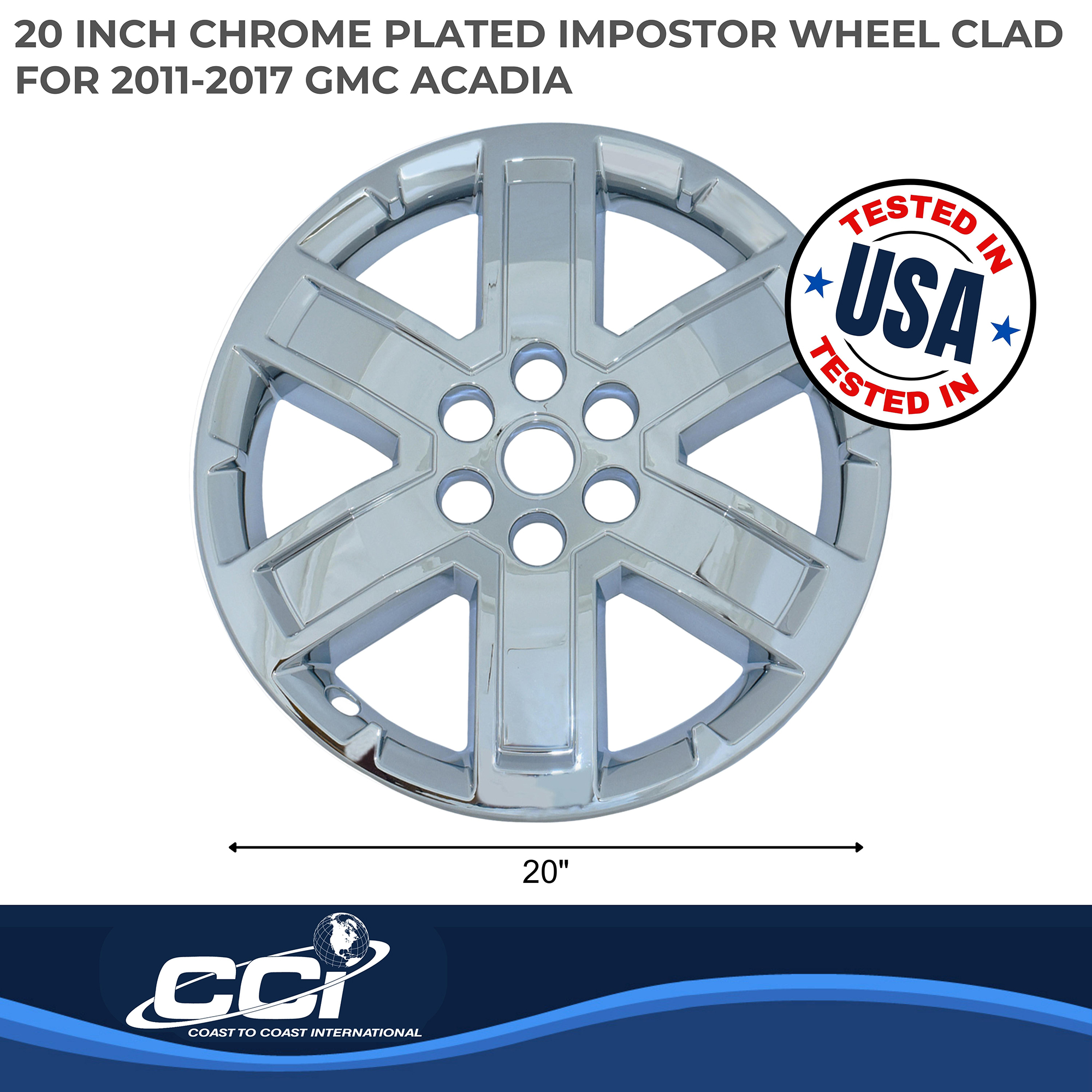 Coast To Coast IWCIMP804X - Impostor Wheel Covers, Silver, Chrome Plated