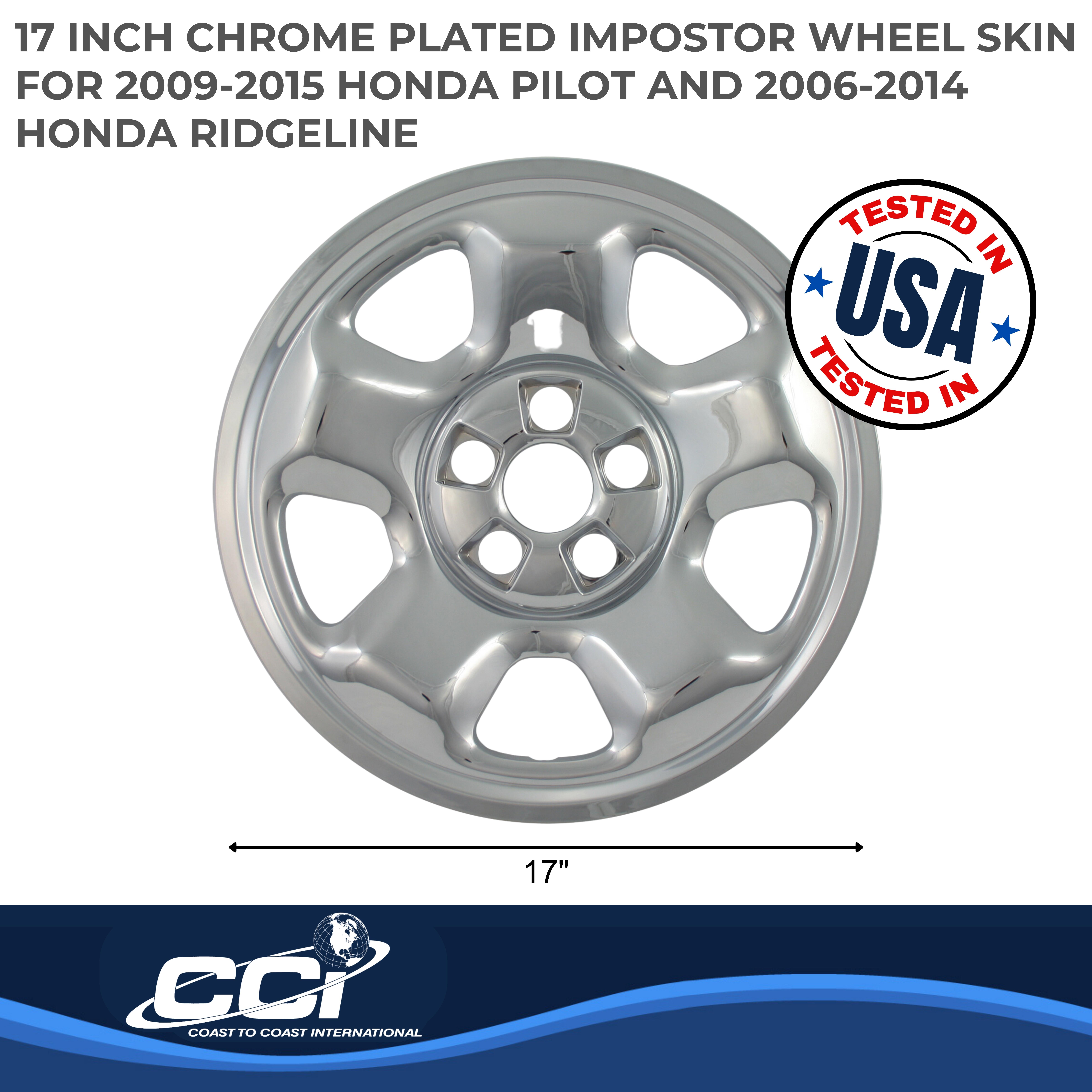 Coast To Coast IWCIMP82X - Impostor Wheel Covers, Silver, Chrome Plated
