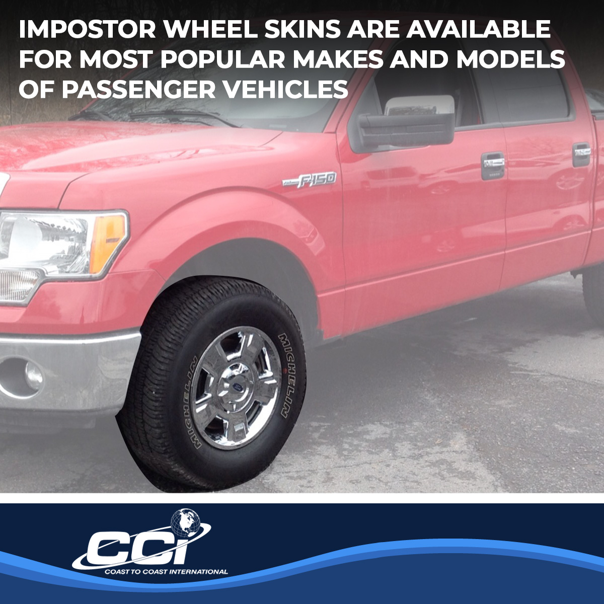 Coast To Coast IWCIMP326X - Impostor Wheel Covers, Silver, Chrome Plated