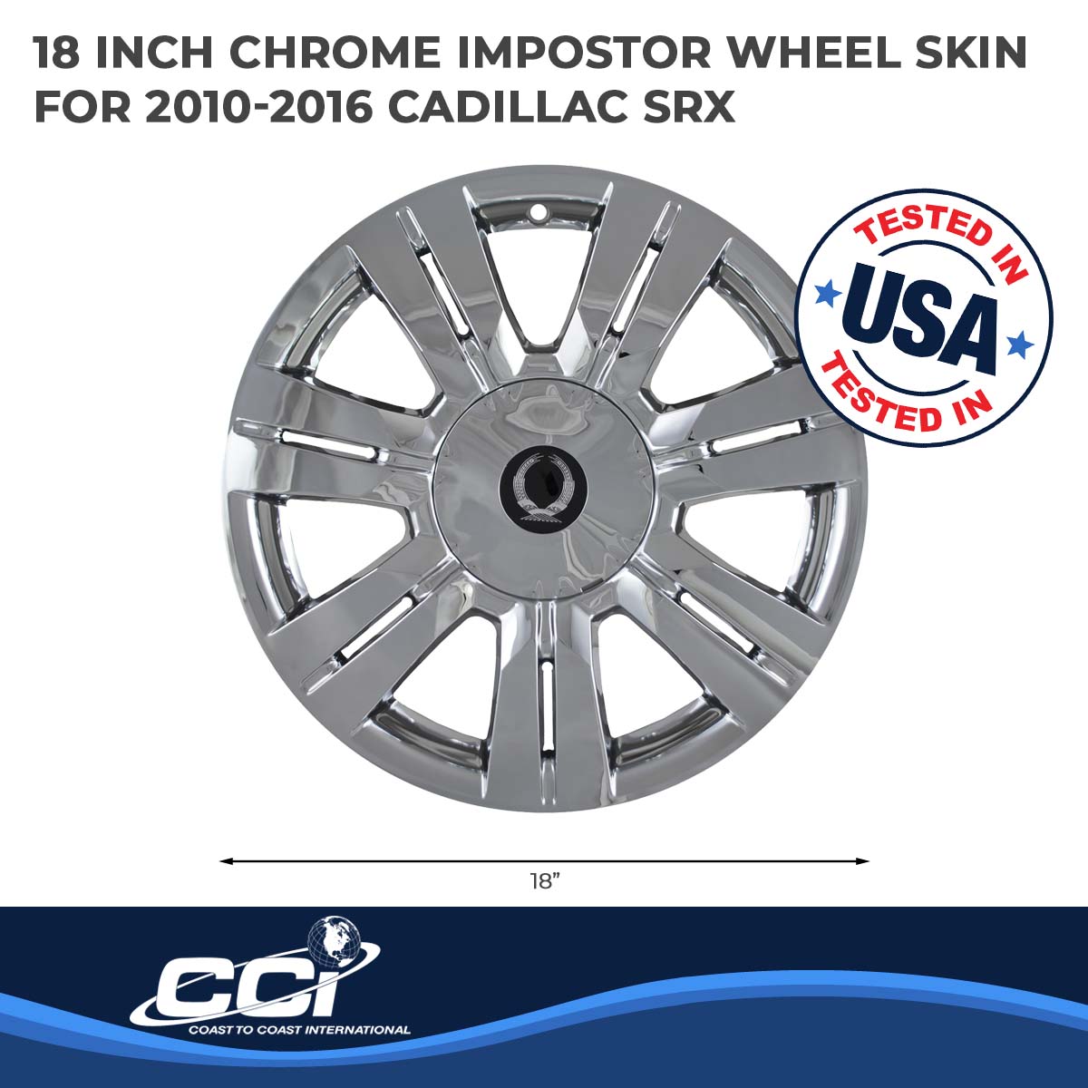 Coast To Coast IWCIMP357X - Impostor Wheel Covers, Silver, Chrome Plated