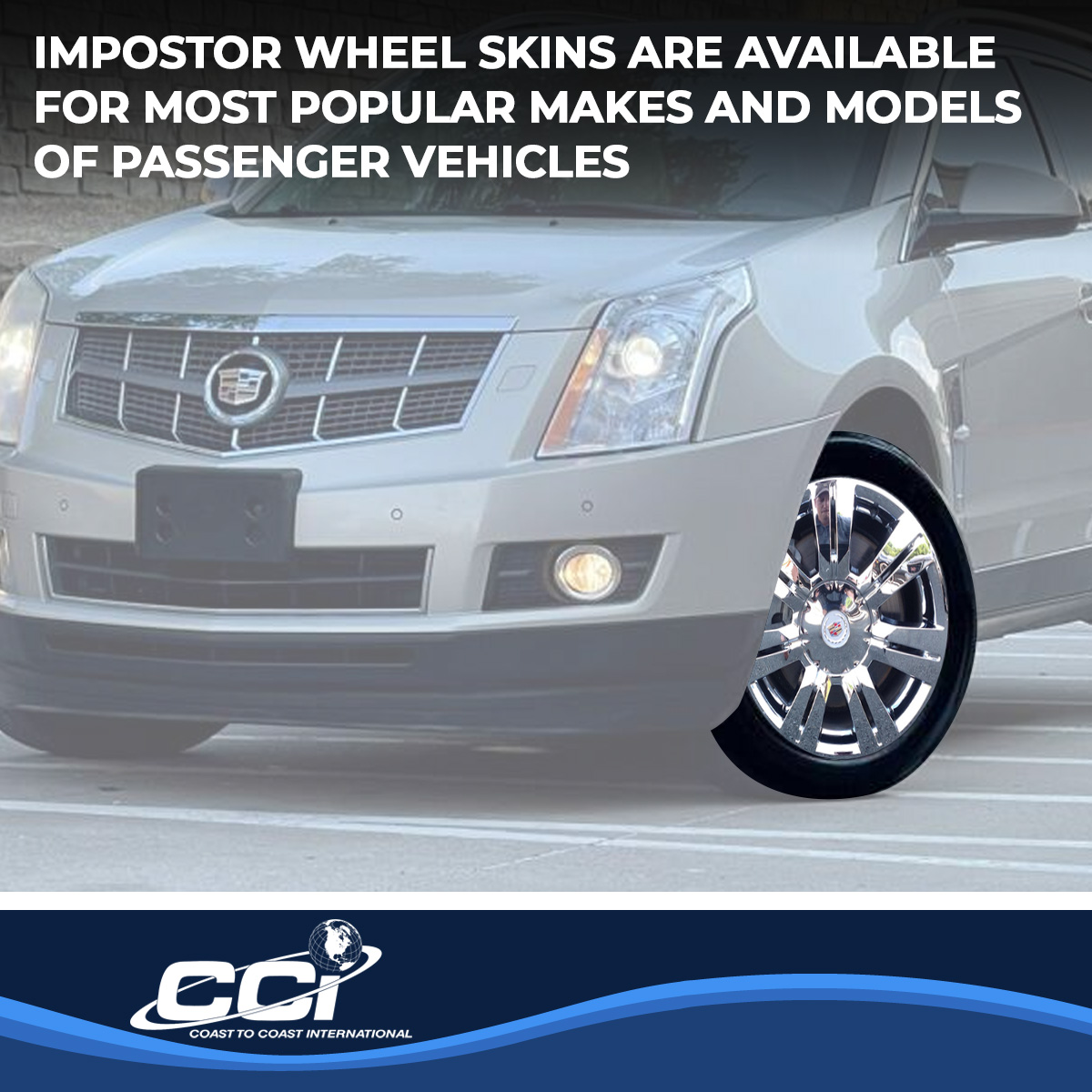 Coast To Coast IWCIMP357X - Impostor Wheel Covers, Silver, Chrome Plated