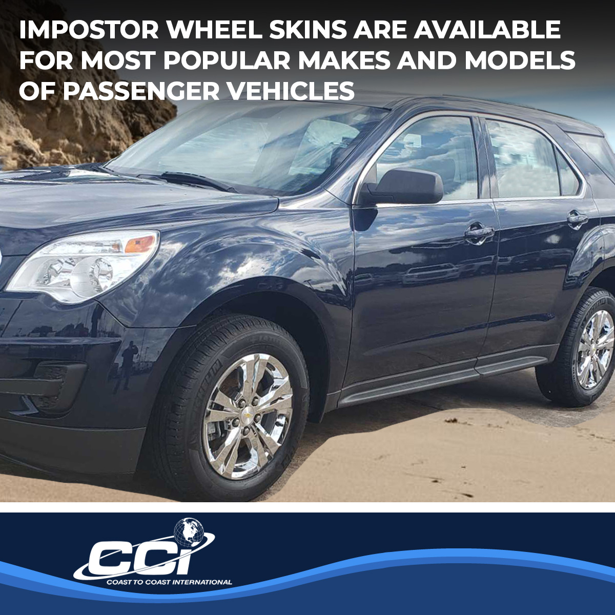 Coast To Coast IWCIMP360X - Impostor Wheel Covers, Silver, Chrome Plated