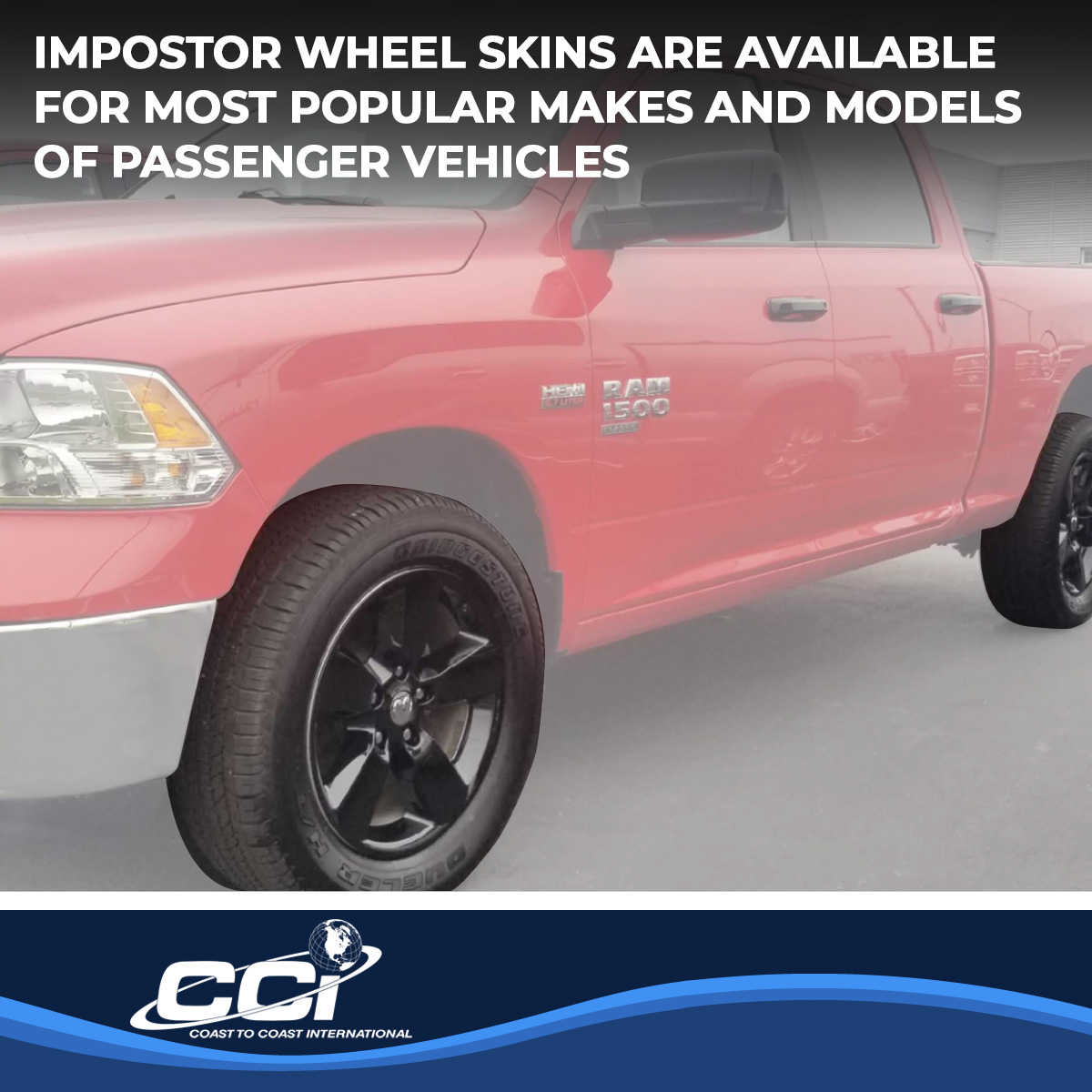 Coast To Coast IWCIMP361BLK - Impostor Wheel Covers, Black, Gloss