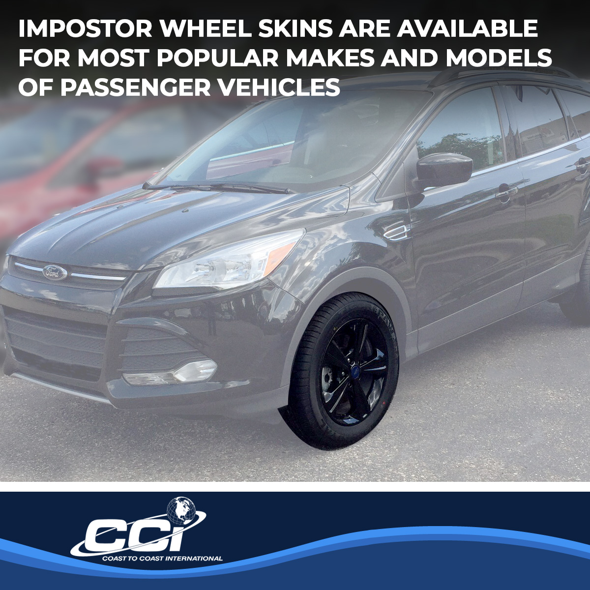 Coast To Coast IWCIMP371BLK - Impostor Wheel Covers, Black, Gloss