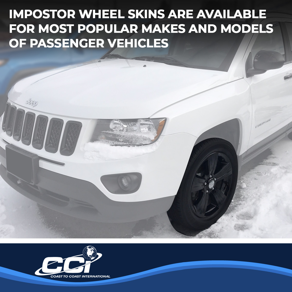 Coast To Coast IWCIMP373BLK - Impostor Wheel Covers, Black, Gloss