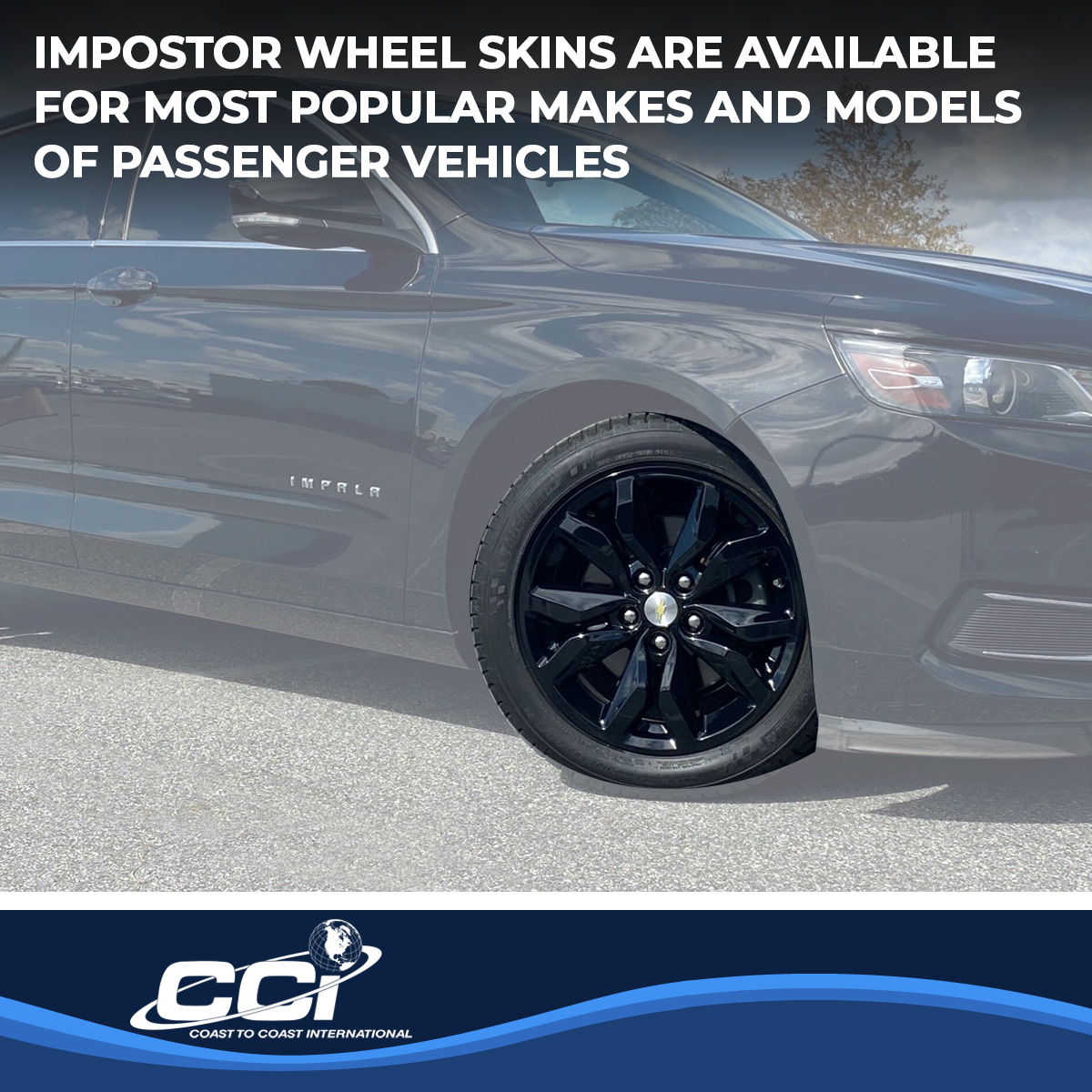 Coast To Coast IWCIMP407BLK - Impostor Wheel Covers, Black, Gloss