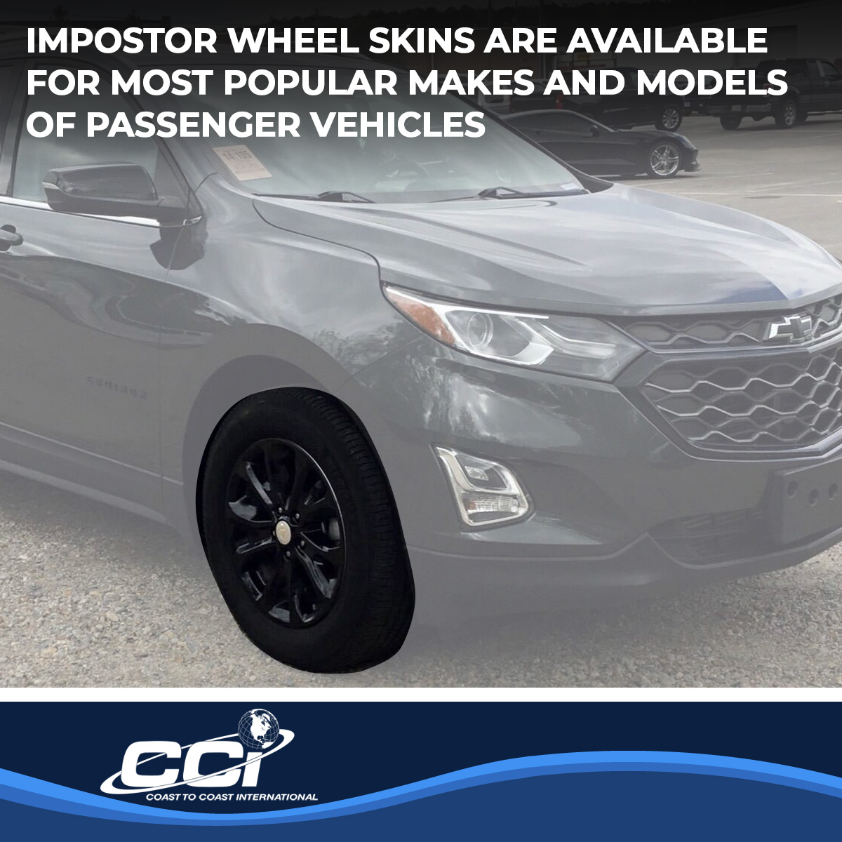 Coast To Coast IWCIMP409BLK - Impostor Wheel Covers, Black, Gloss