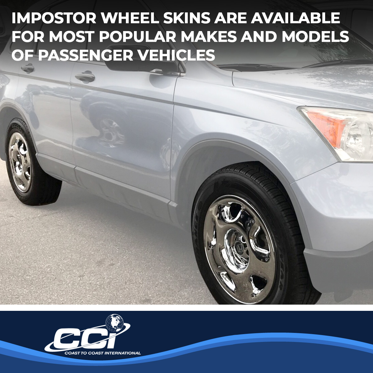 Coast To Coast IWCIMP75X - Impostor Wheel Covers, Silver, Chrome Plated