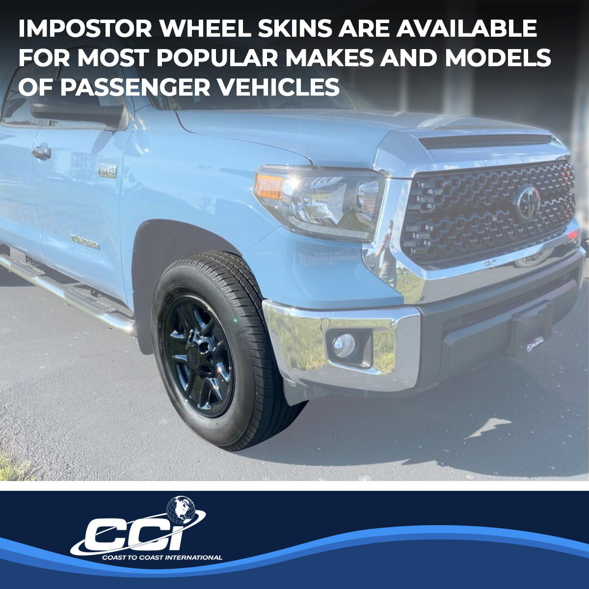 Coast To Coast IWCIMP77BLK - Impostor Wheel Covers, Black, Gloss