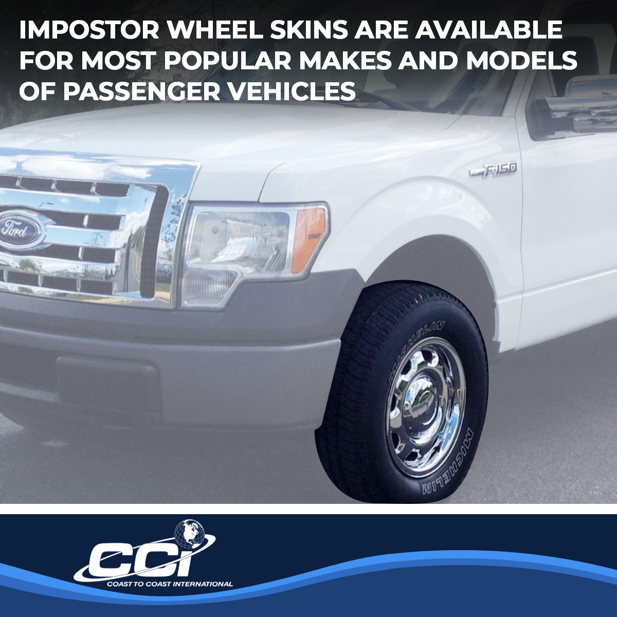 Coast To Coast IWCIMP80X - Impostor Wheel Covers, Silver, Chrome Plated