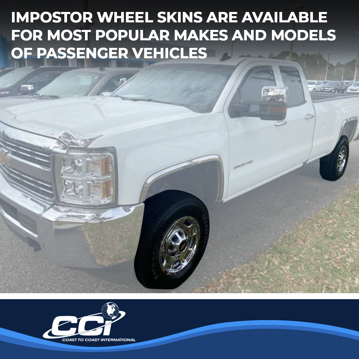 Coast To Coast IWCIMP84X - Impostor Wheel Covers, Silver, Chrome Plated
