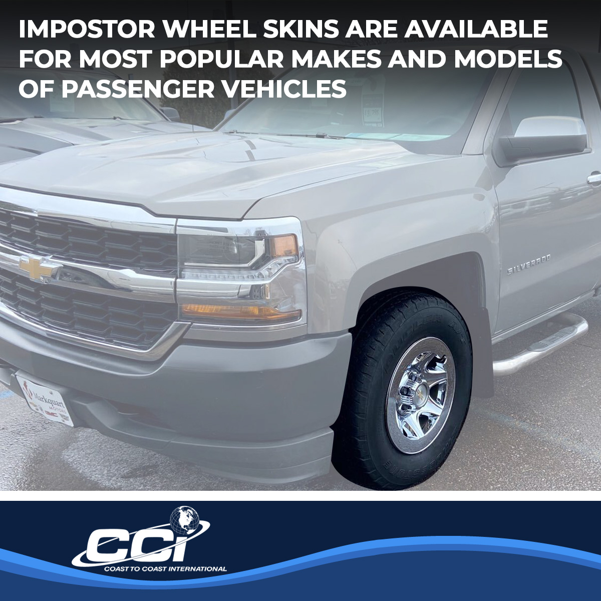 Coast To Coast IWCIMP89X - Impostor Wheel Covers, Silver, Chrome Plated