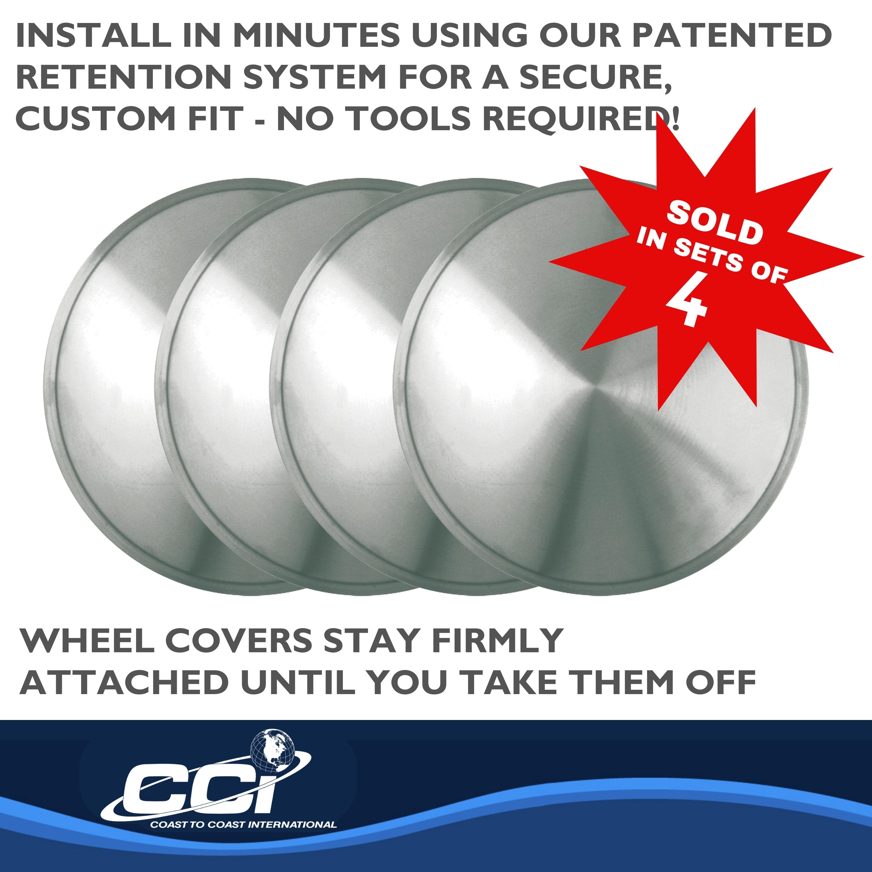 Coast To Coast IWCRD14 - Wheel Cover, Silver, Brushed
