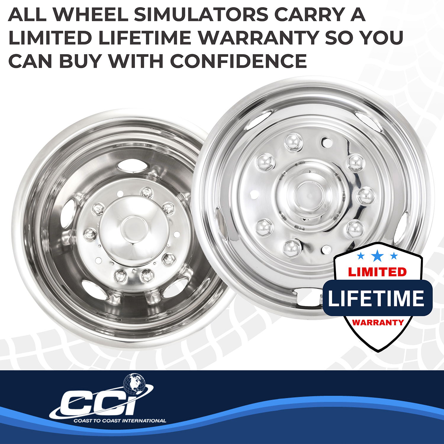 Coast To Coast IWCN195F99 - Wheel Simulators, Silver, Stainless Steel