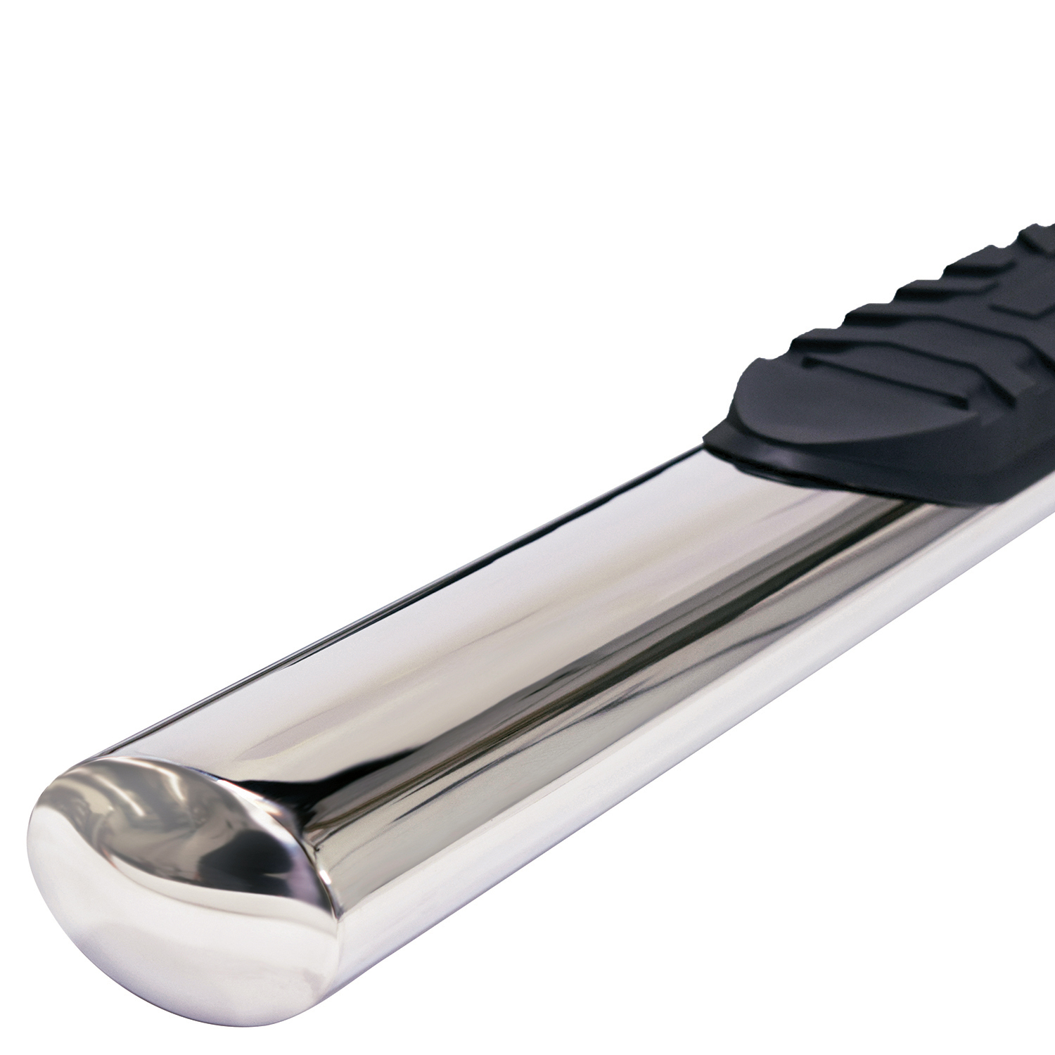 For Ford F-150 04-08 TrailFX 4" Cab Length Polished Oval Straight Side Steps - Picture 4 of 7