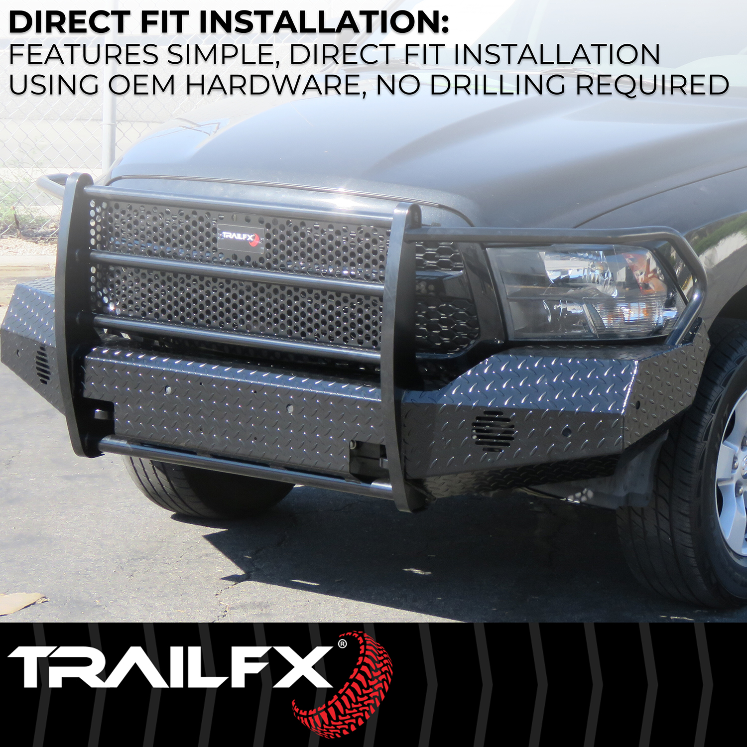 TrailFX FX3011A - Bumpers, Black, Steel