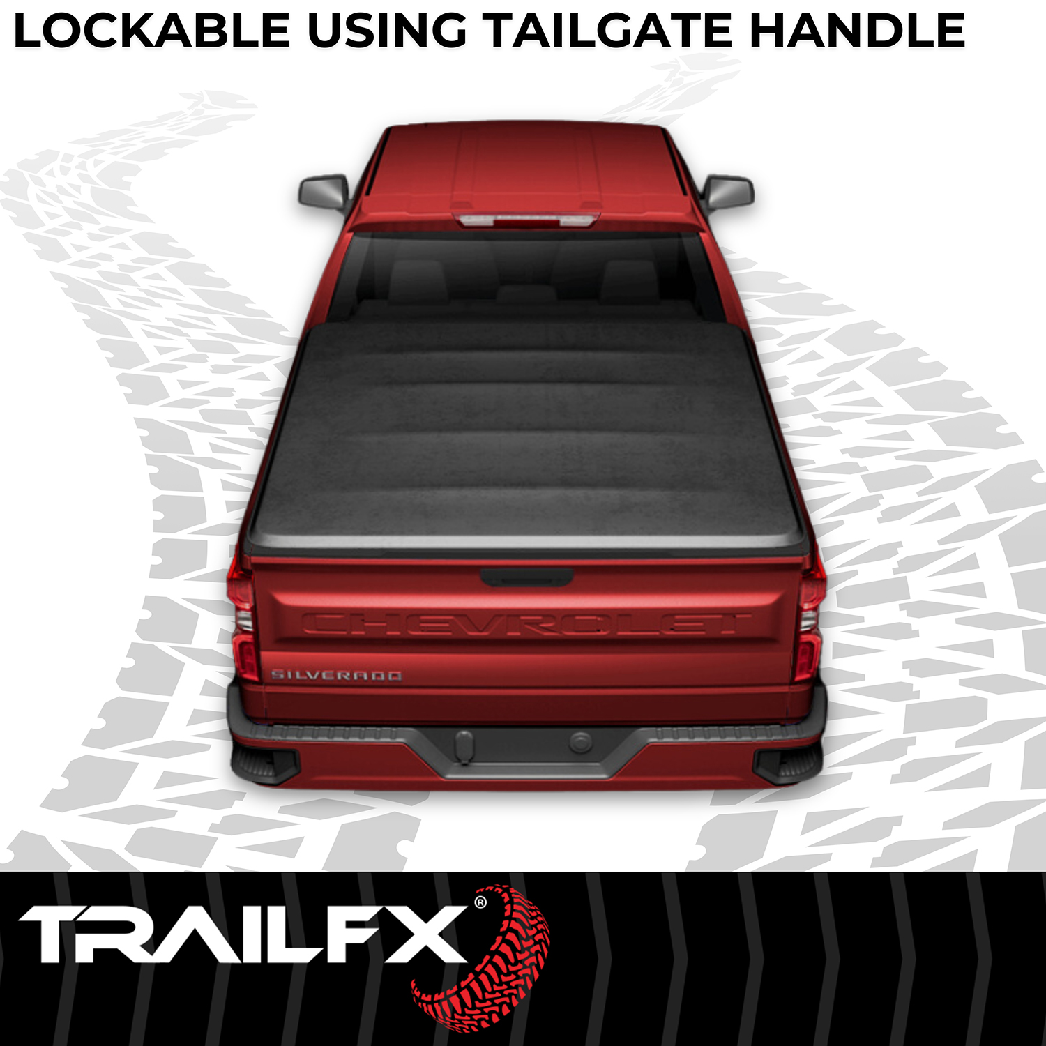 TrailFX TFX1005 - Folding Tonneau Cover, 6'7" Bed, Black