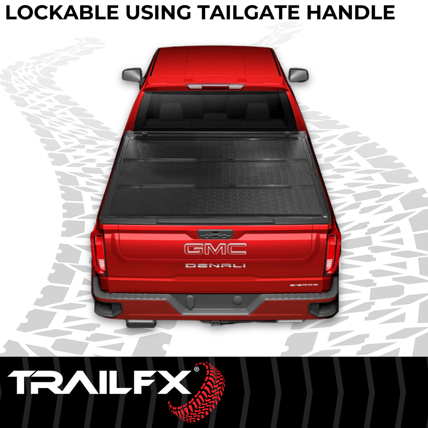 TrailFX TFX1528 - Folding Tonneau Cover, 6'7" Bed, Black