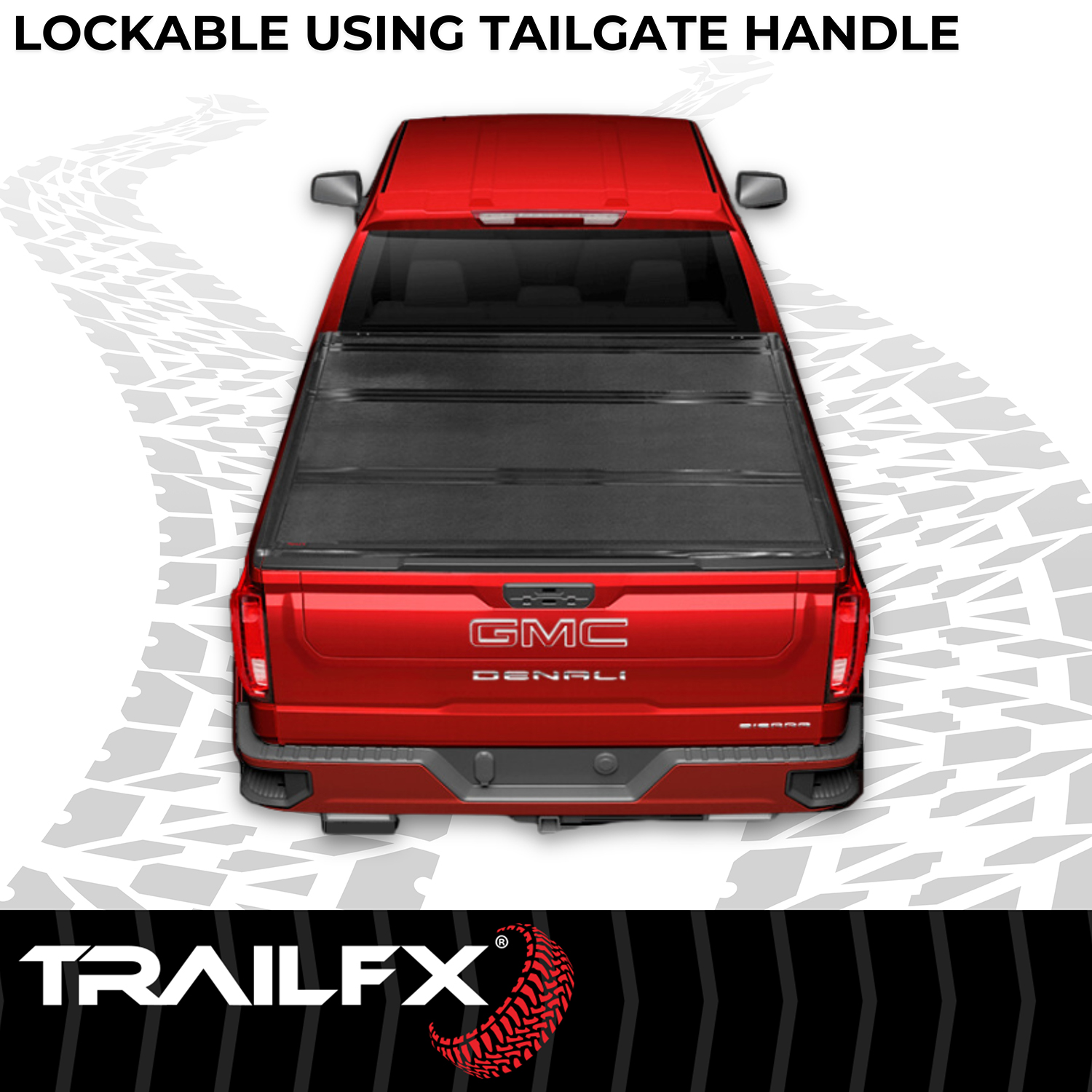 TrailFX TFX1710 - Folding Tonneau Cover, 6'7" Bed, Black