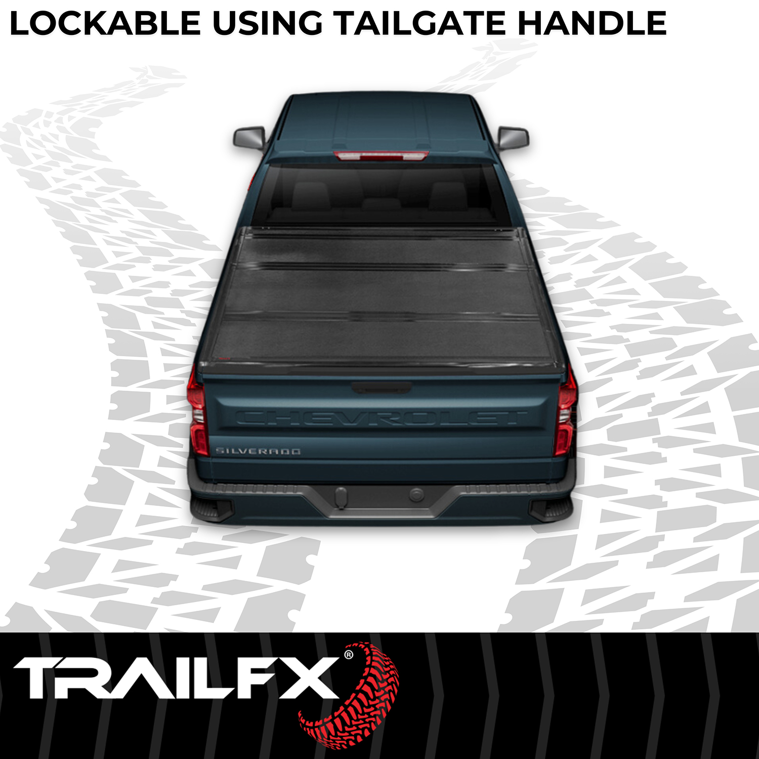 TrailFX TFX1712 - Folding Tonneau Cover, 5'10" Bed, Black
