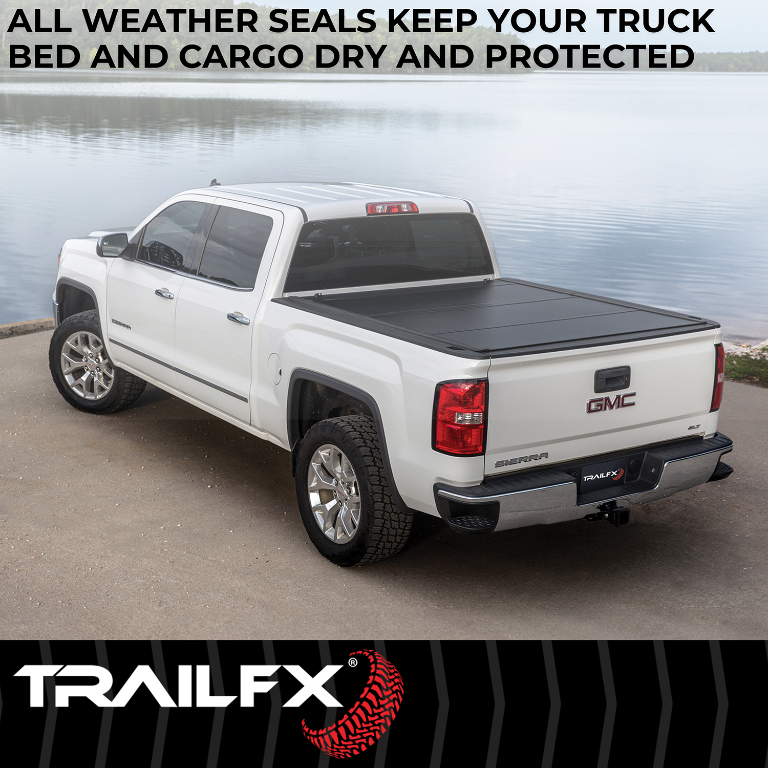 TrailFX TFX1713 - Folding Tonneau Cover, 6'10" Bed, Black