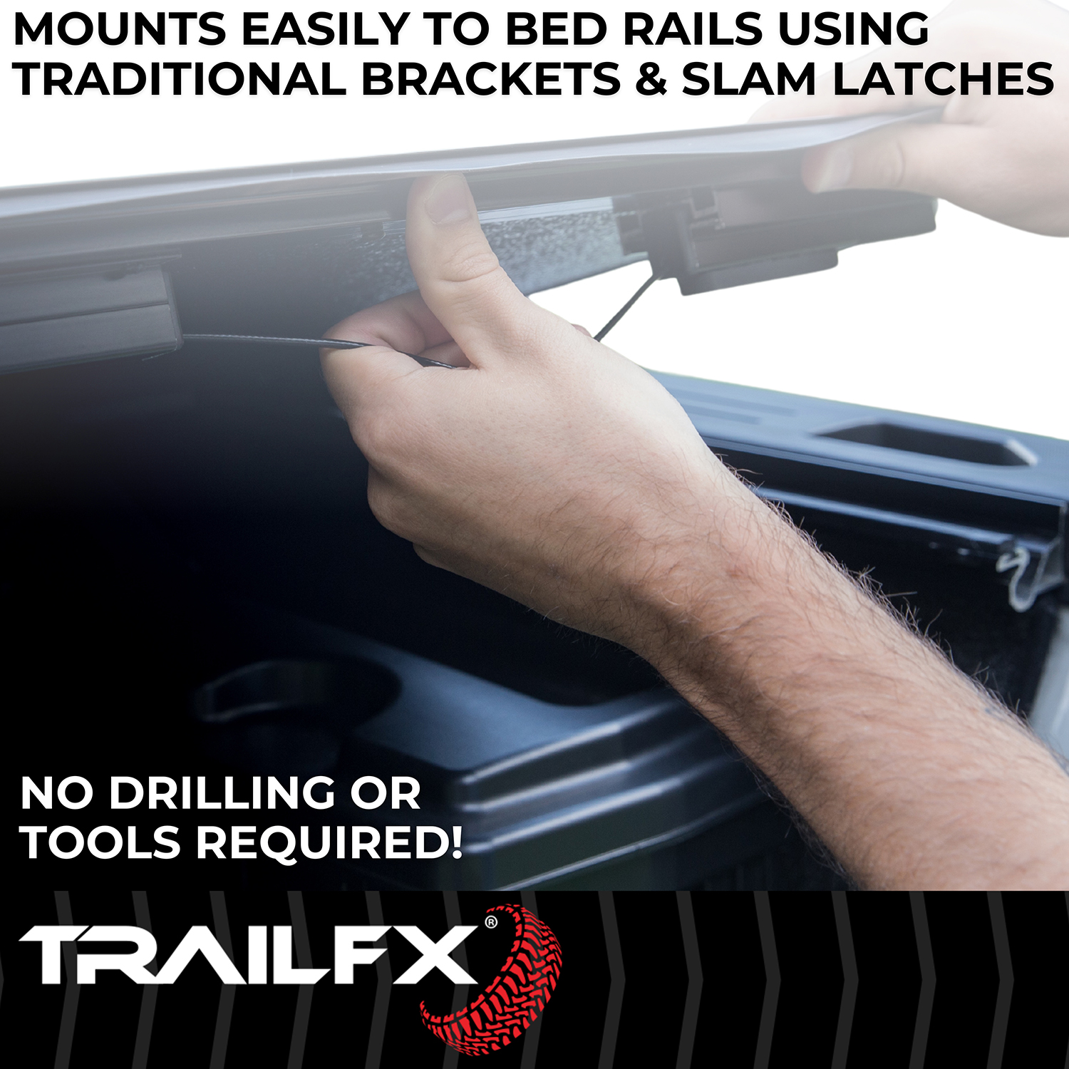 TrailFX TFX2521 - Tonneau Covers, Black, Matte Textured