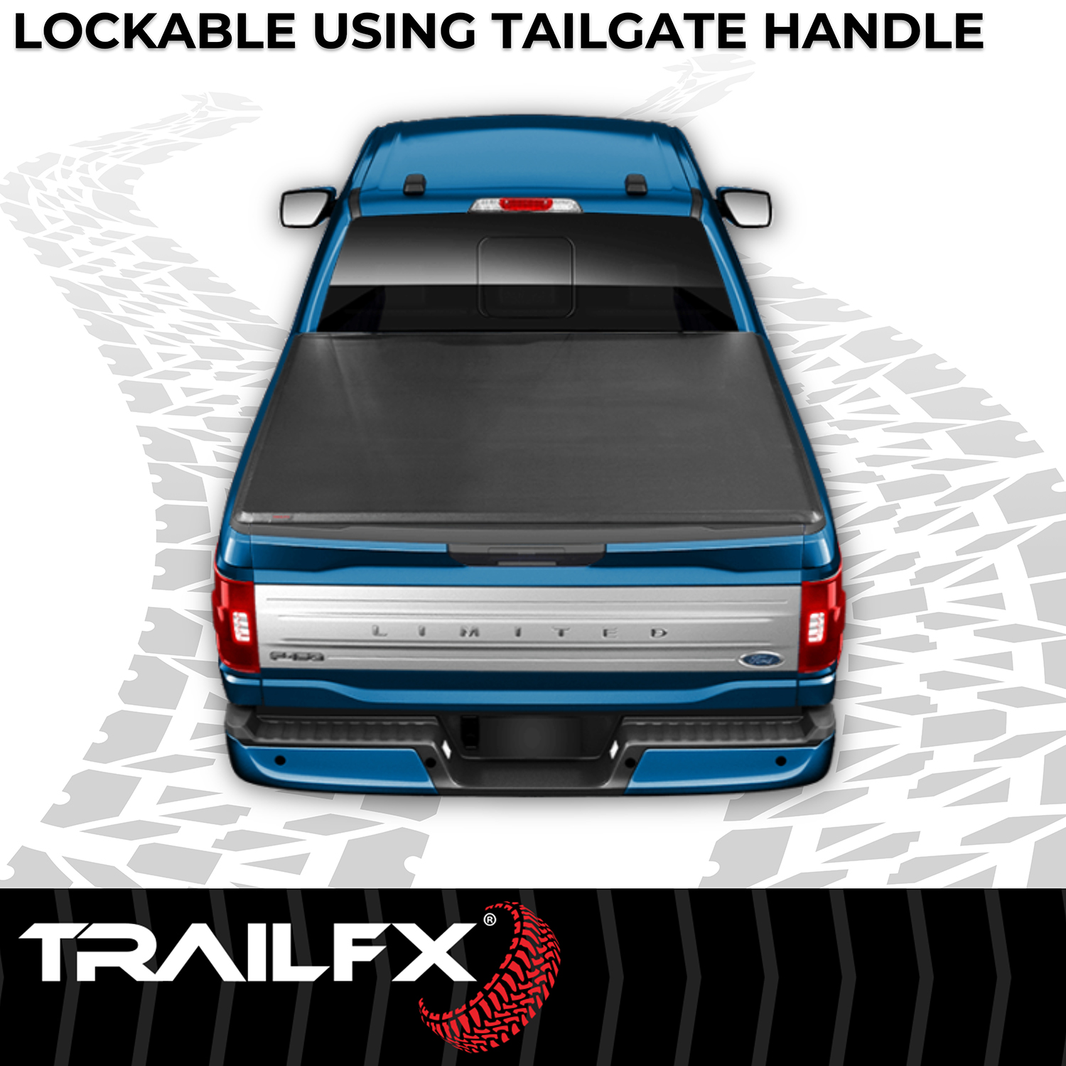 TrailFX TFX3002 - Folding Tonneau Cover, 5'7" Bed, Black