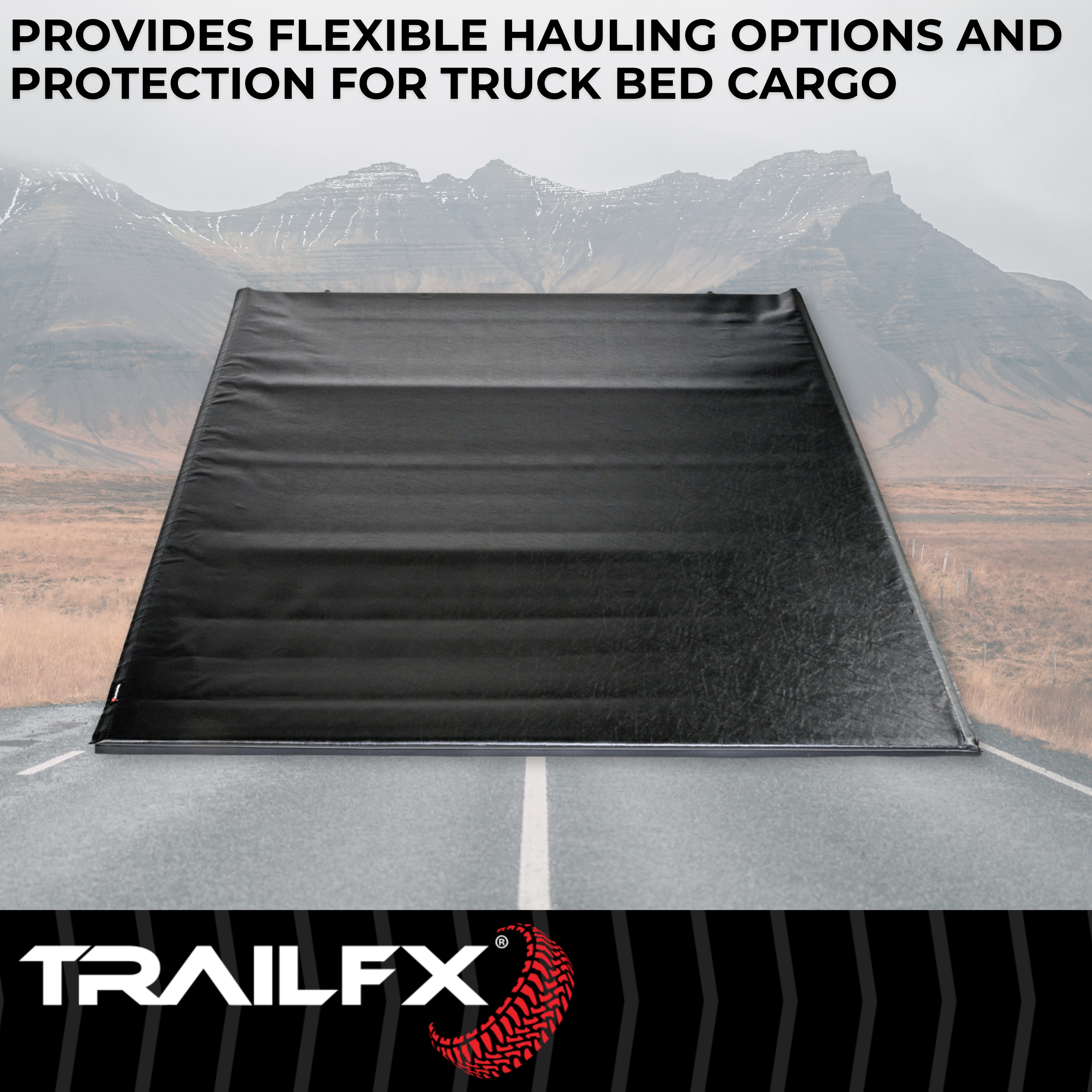 TrailFX TFX3201 - Folding Tonneau Cover, 6'10" Bed, Black