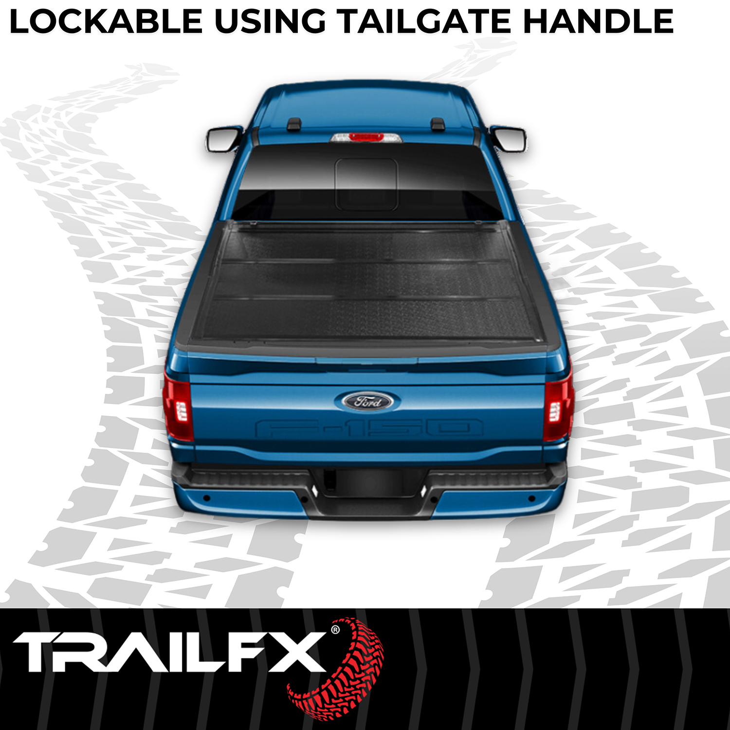 TrailFX TFX3524 - Folding Tonneau Cover, 5'7" Bed, Black