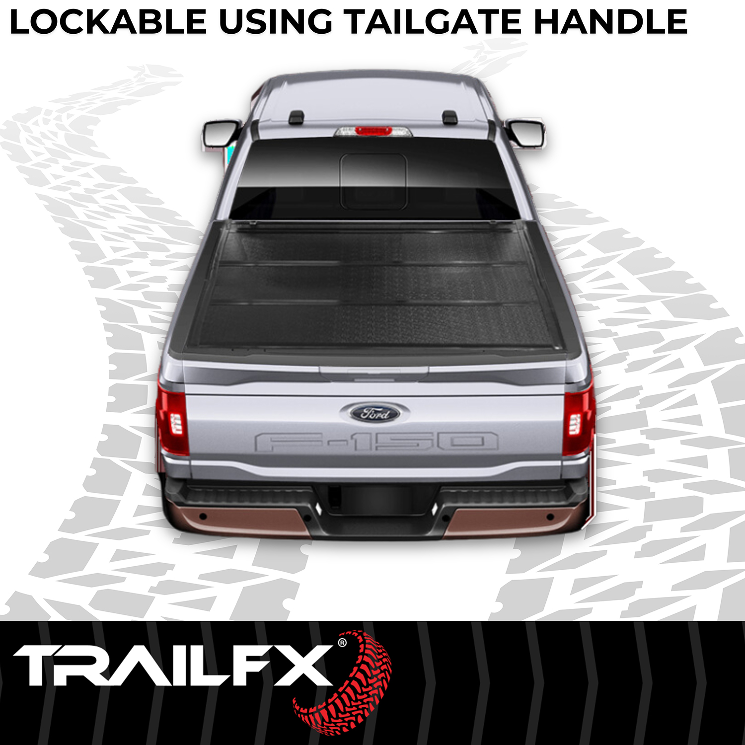 TrailFX TFX3526 - Folding Tonneau Cover, 6'10" Bed, Black