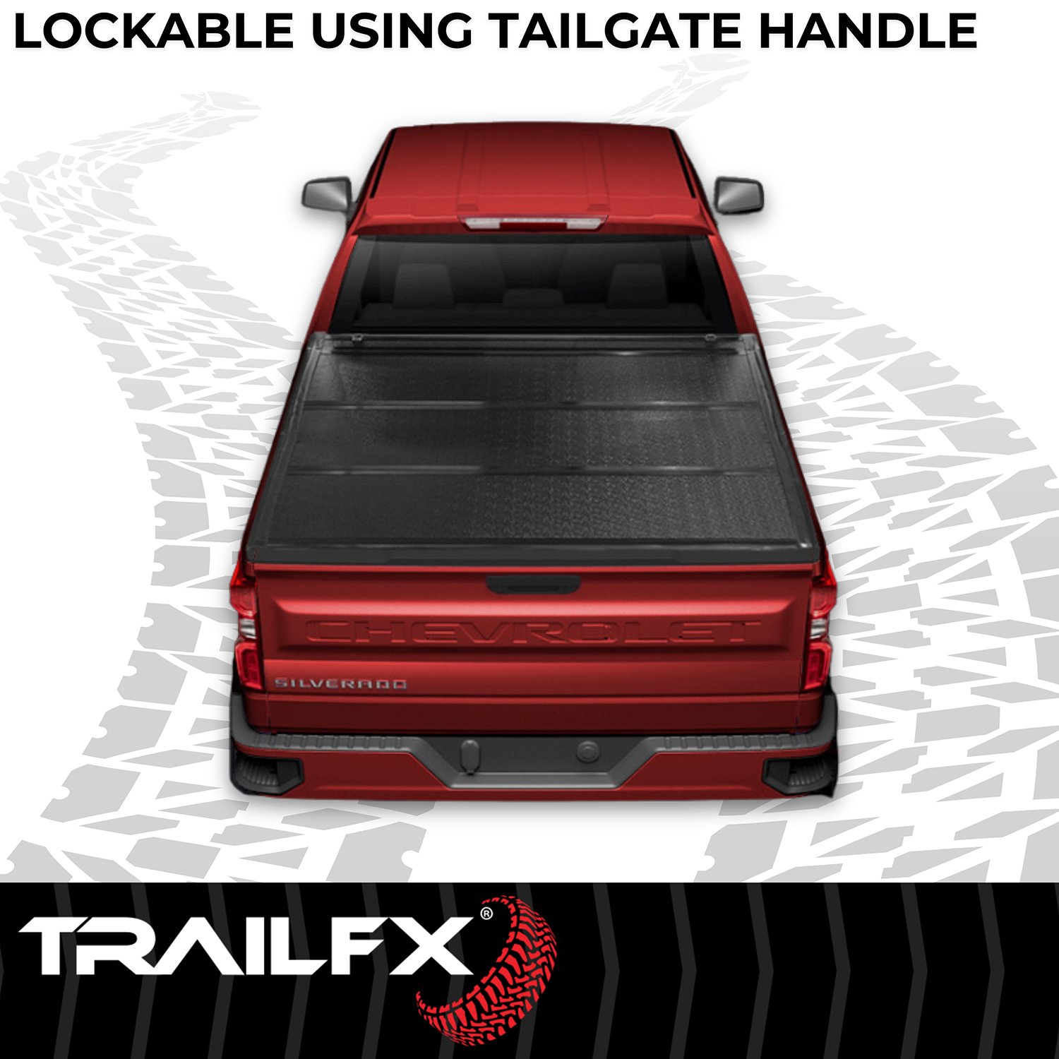 TrailFX TFX3531 - Folding Tonneau Cover, Black, Gloss