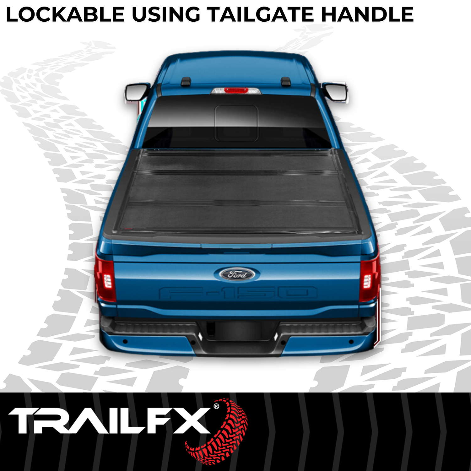 TrailFX TFX3709 - Folding Tonneau Cover, 5'7" Bed, Black