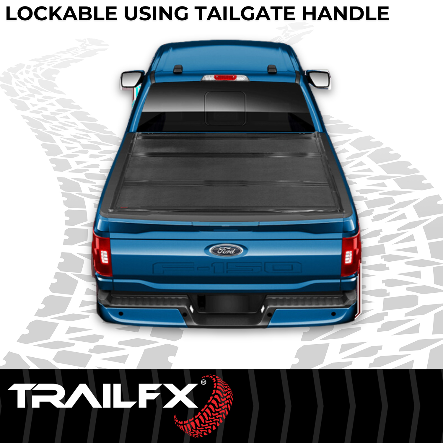 TrailFX TFX3710 - Folding Tonneau Cover, 6'7" Bed, Black