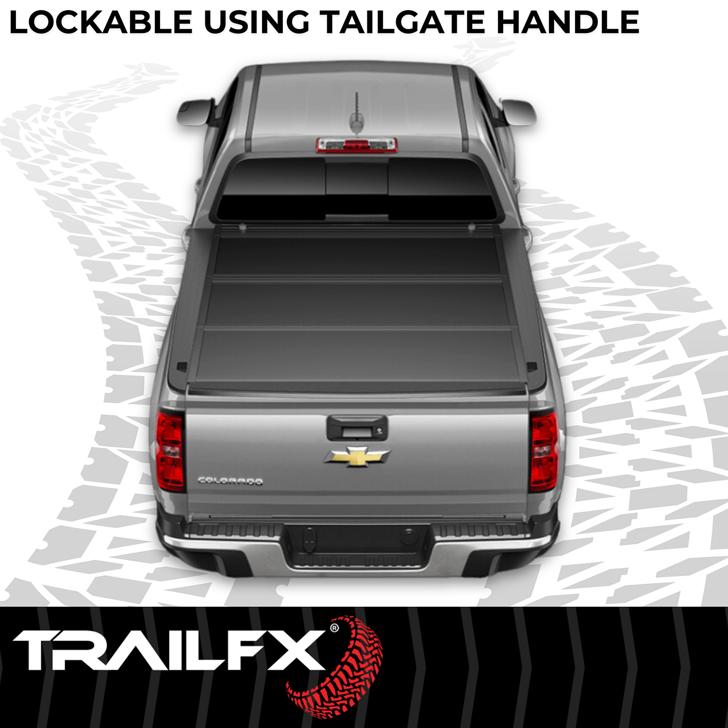 TrailFX TFX3712 - Folding Tonneau Cover, Black, Matte
