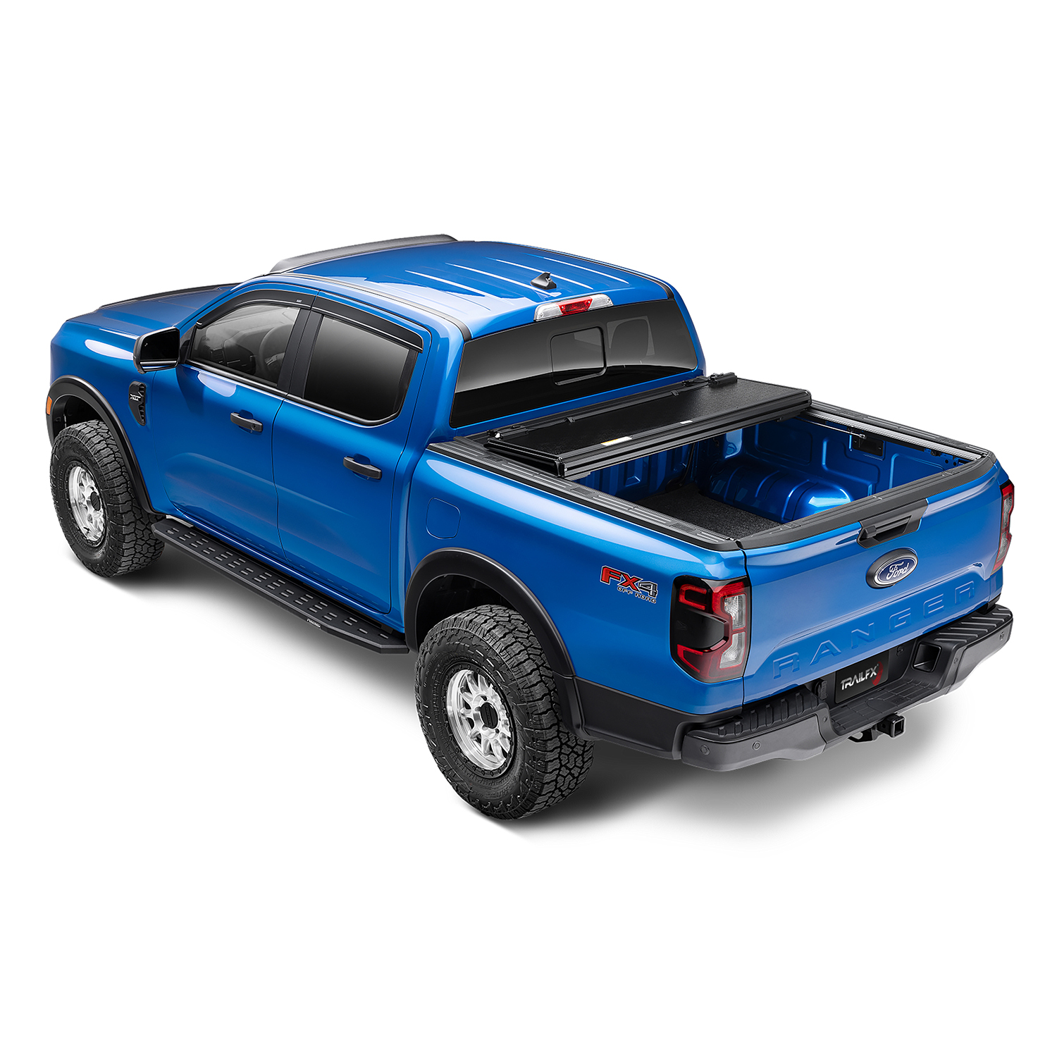 TrailFX TFX8002 - Tonneau Covers, Black, Semi-Gloss Textured