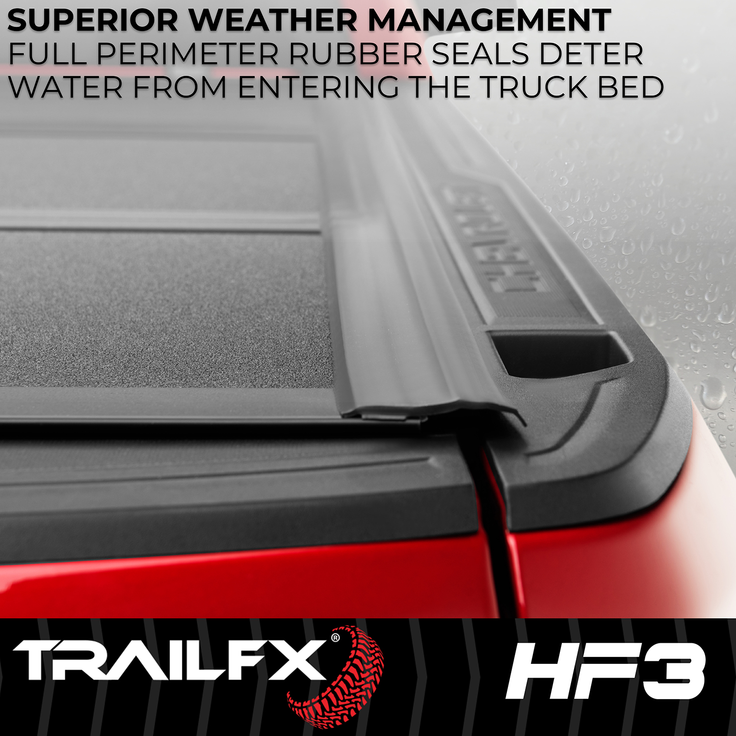TrailFX TFX8012 - Tonneau Covers, Black, Semi-Gloss Textured