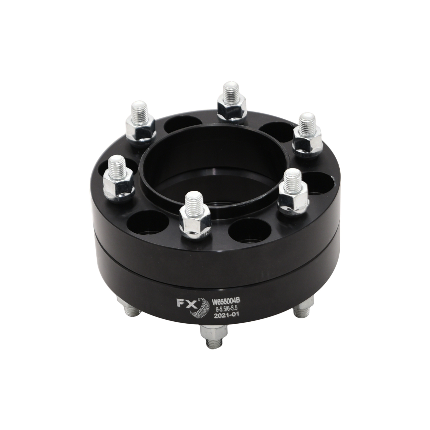 TrailFX W655004B - Wheel Spacers & Adapters, Black, Anodized