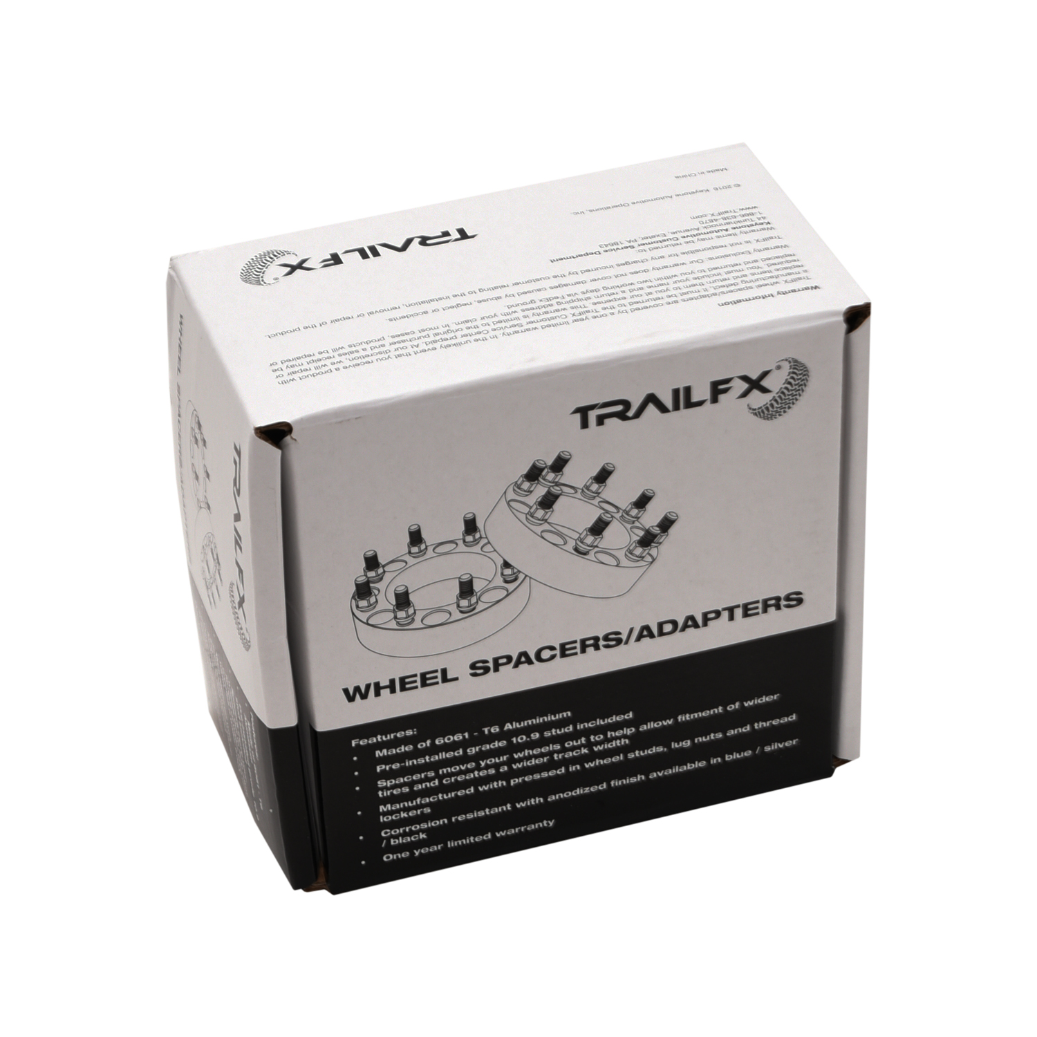 TrailFX W655005B - Wheel Spacers & Adapters, Black, Anodized