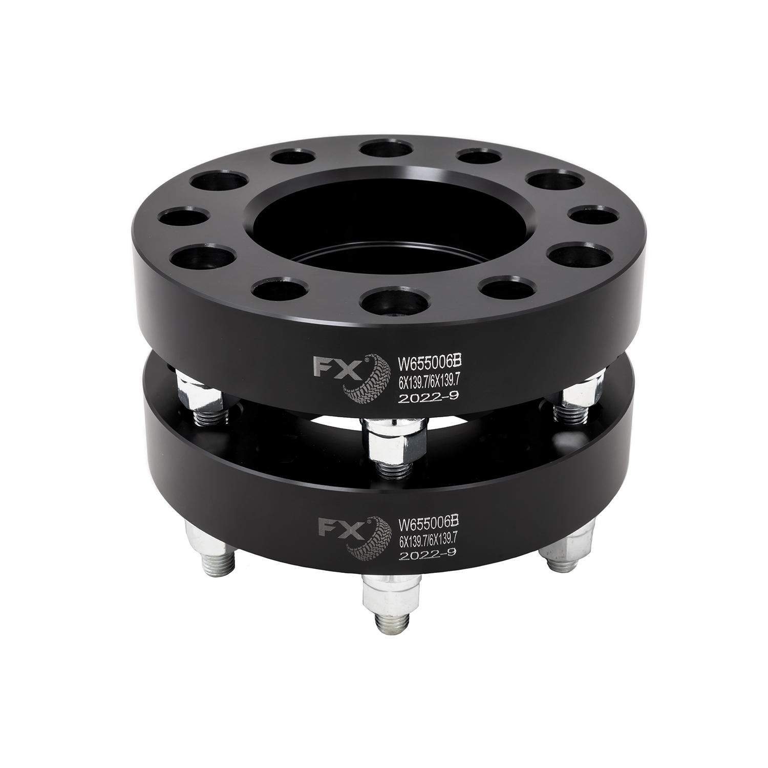 TrailFX W655006B - Wheel Spacers & Adapters, Black, Anodized