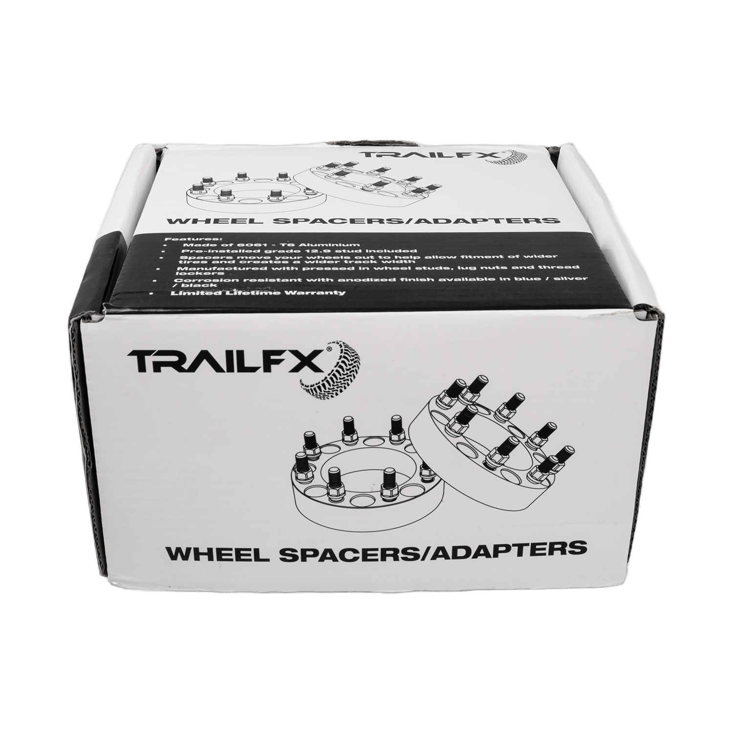 TrailFX W655006B - Wheel Spacers & Adapters, Black, Anodized